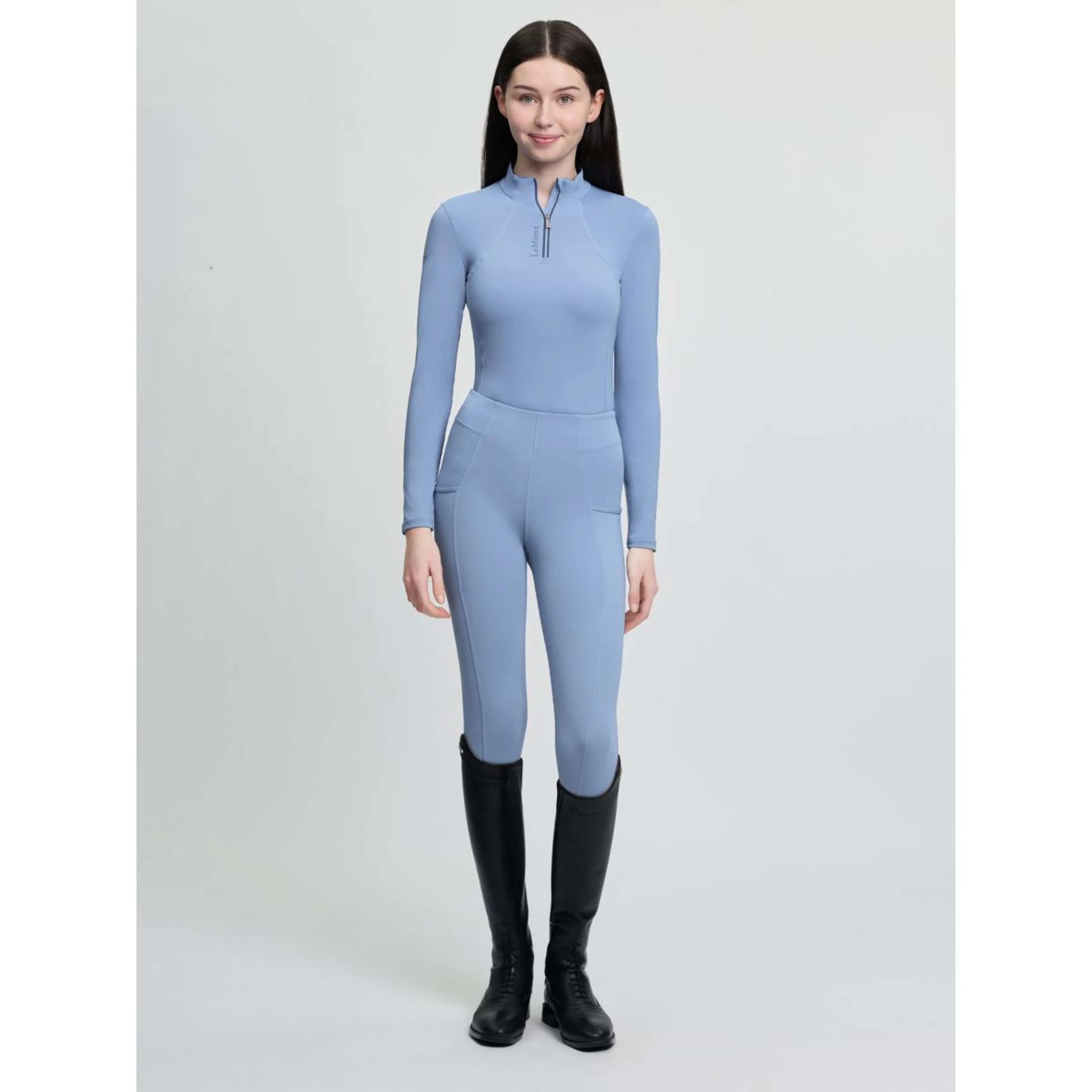 LeMieux Base Layer Young Rider Classique Powder Blue - Image 9