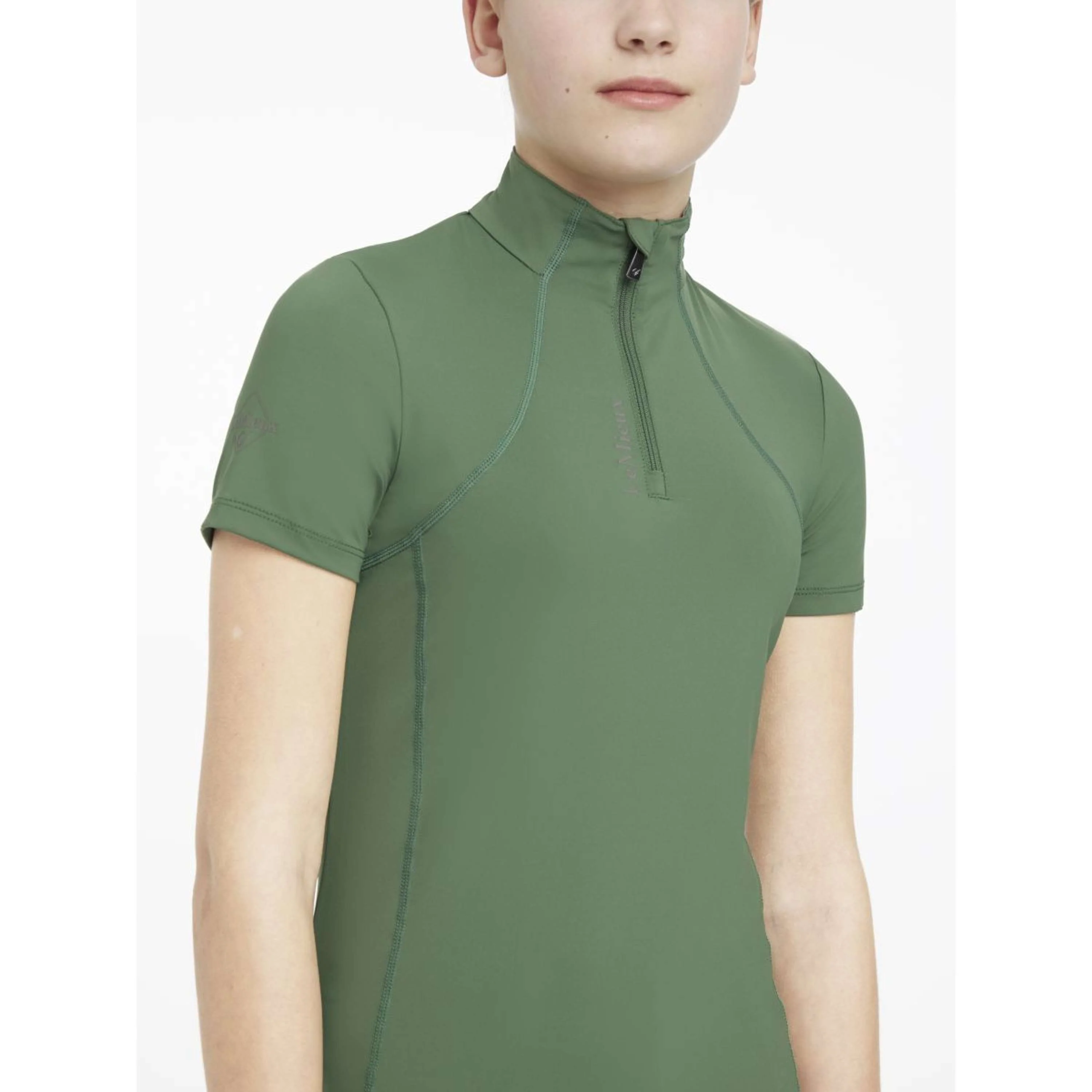 LeMieux Baselayer Young Rider Classique Manches Courtes Hunter Green - Image 4
