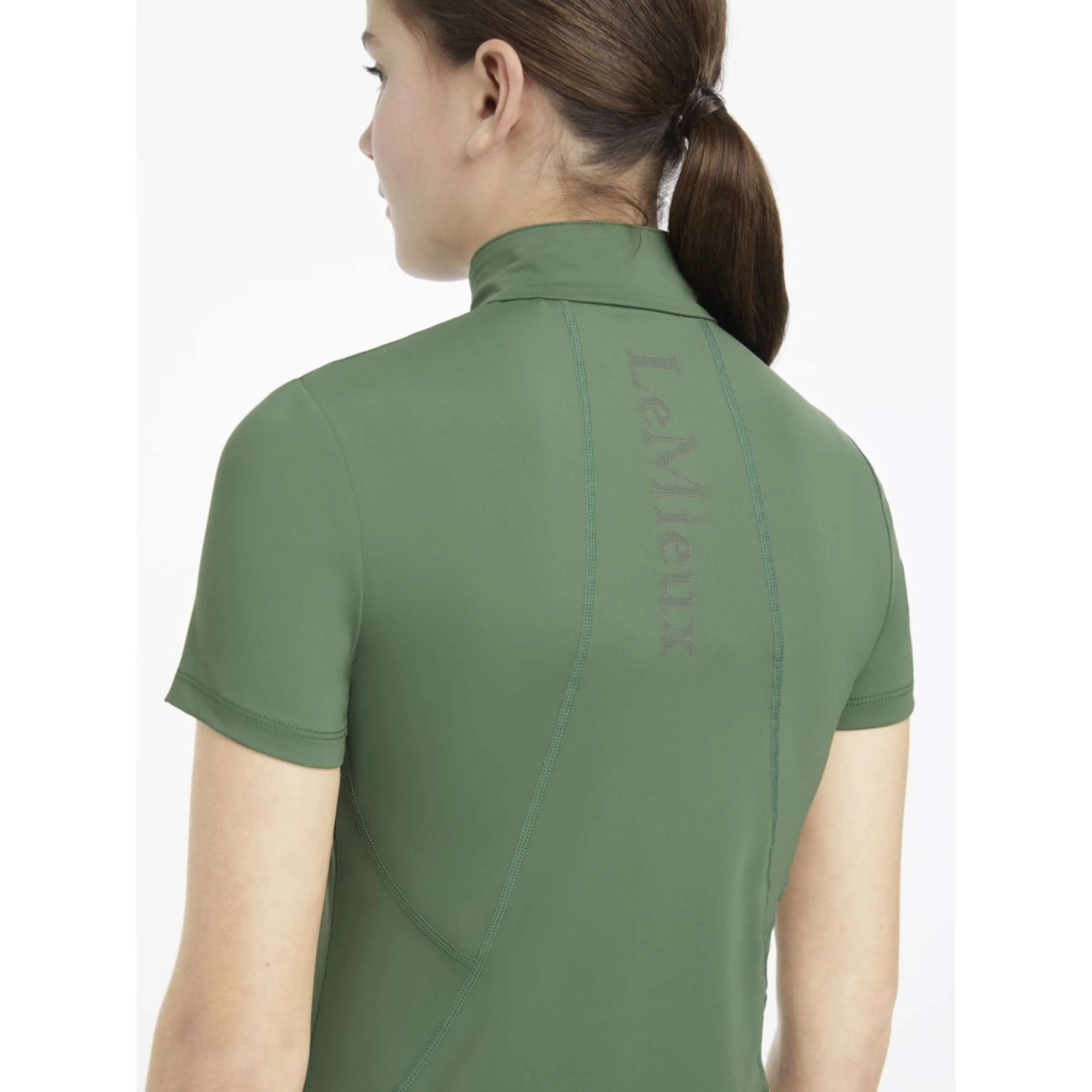 LeMieux Baselayer Young Rider Classique Manches Courtes Hunter Green - Image 5