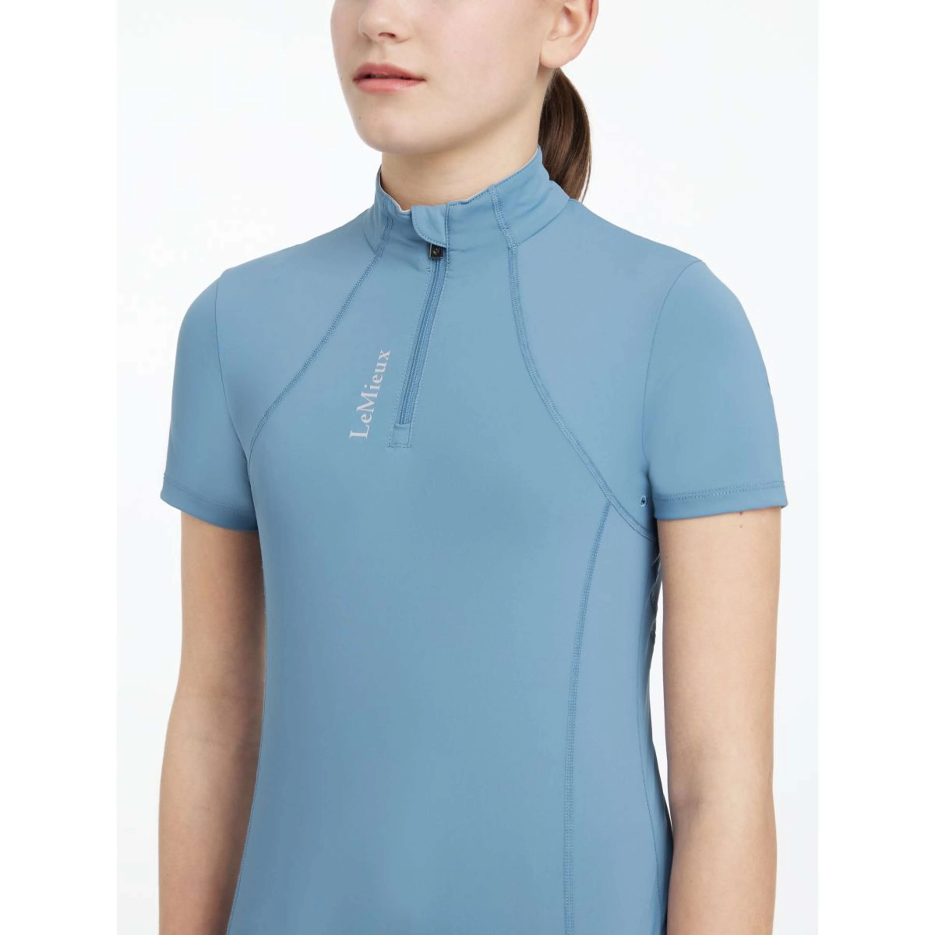 LeMieux Baselayer Young Rider Classique Manches Courtes Ice Blue - Image 2