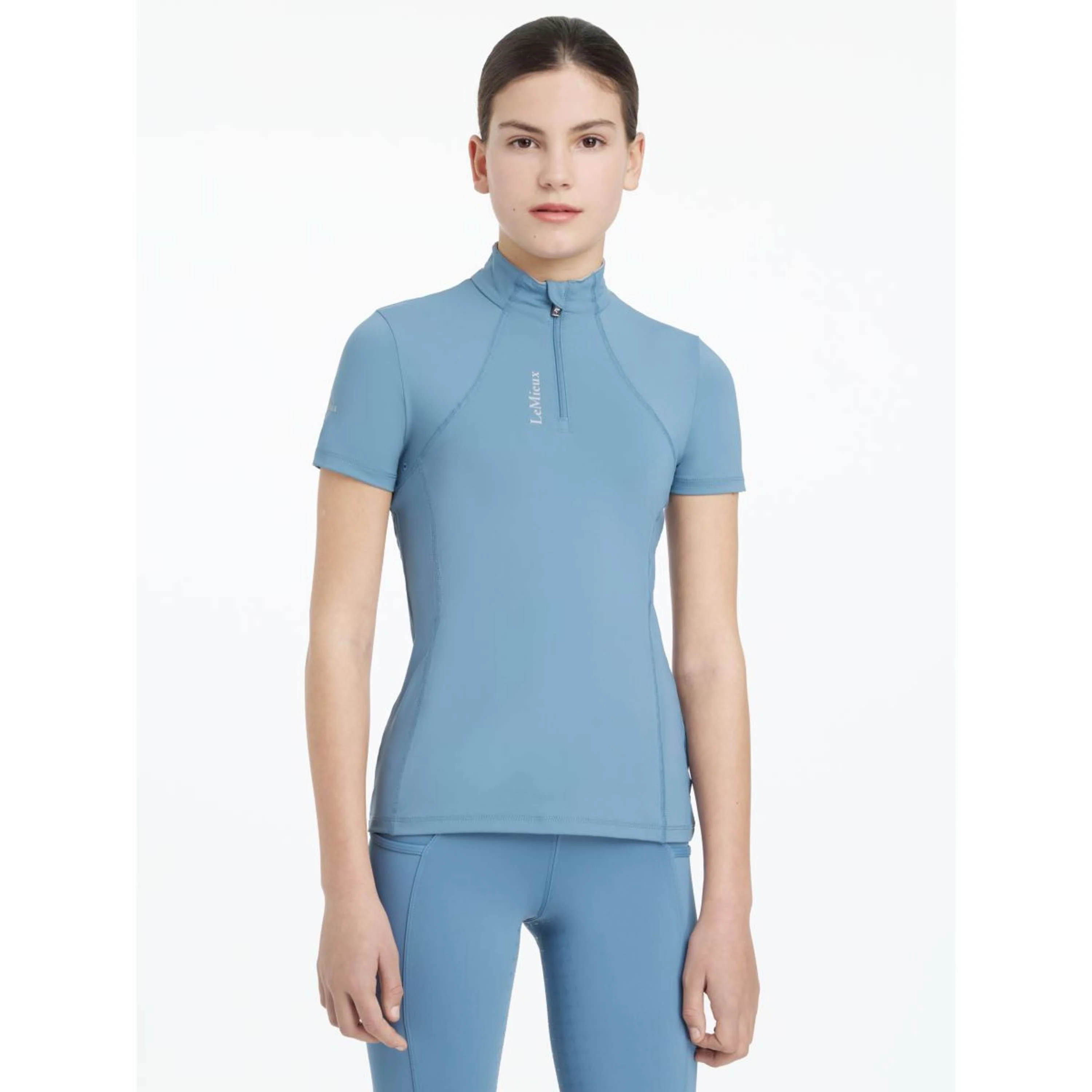 LeMieux Baselayer Young Rider Classique Manches Courtes Ice Blue - Image 5