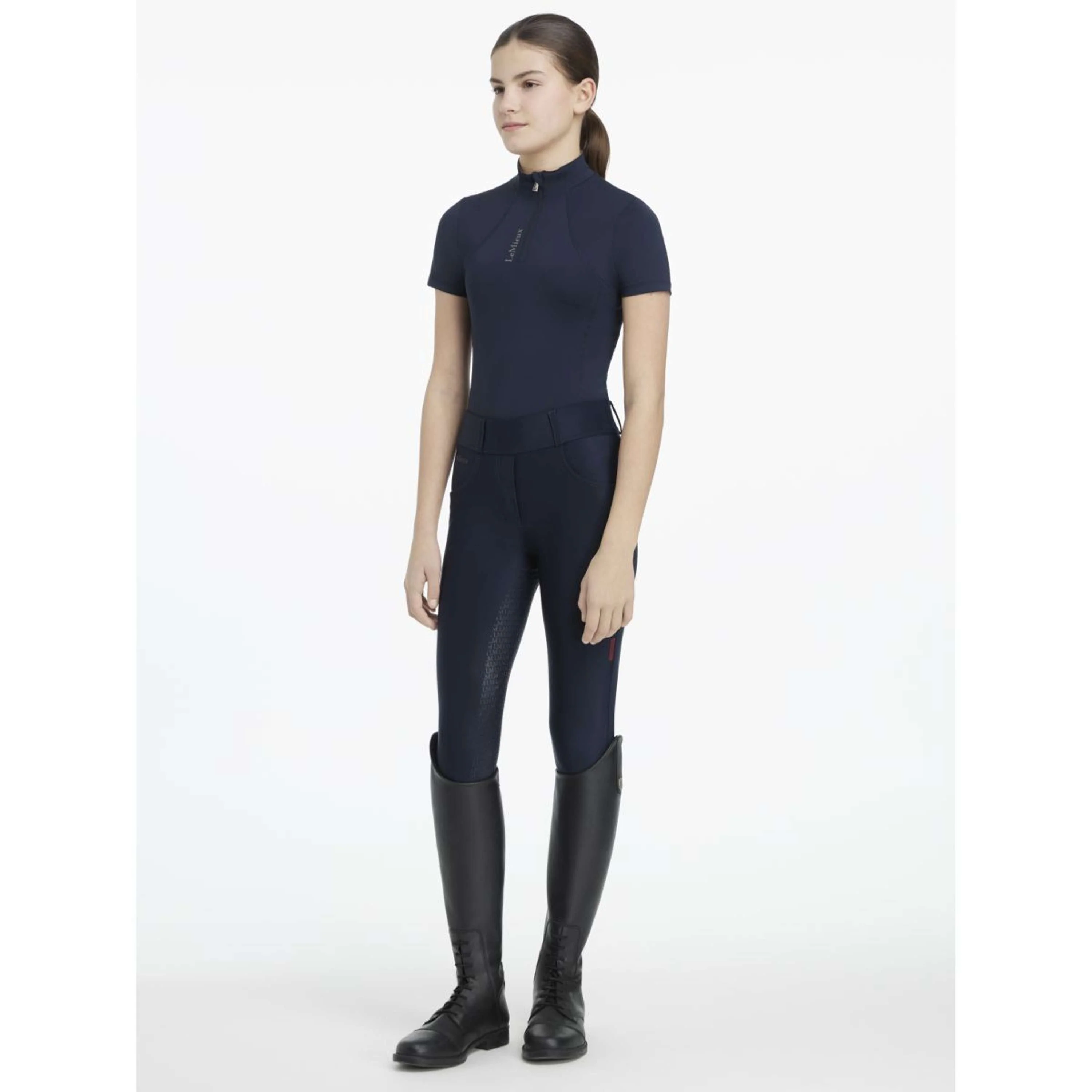LeMieux Baselayer Young Rider Classique Manches Courtes Marin - Image 5
