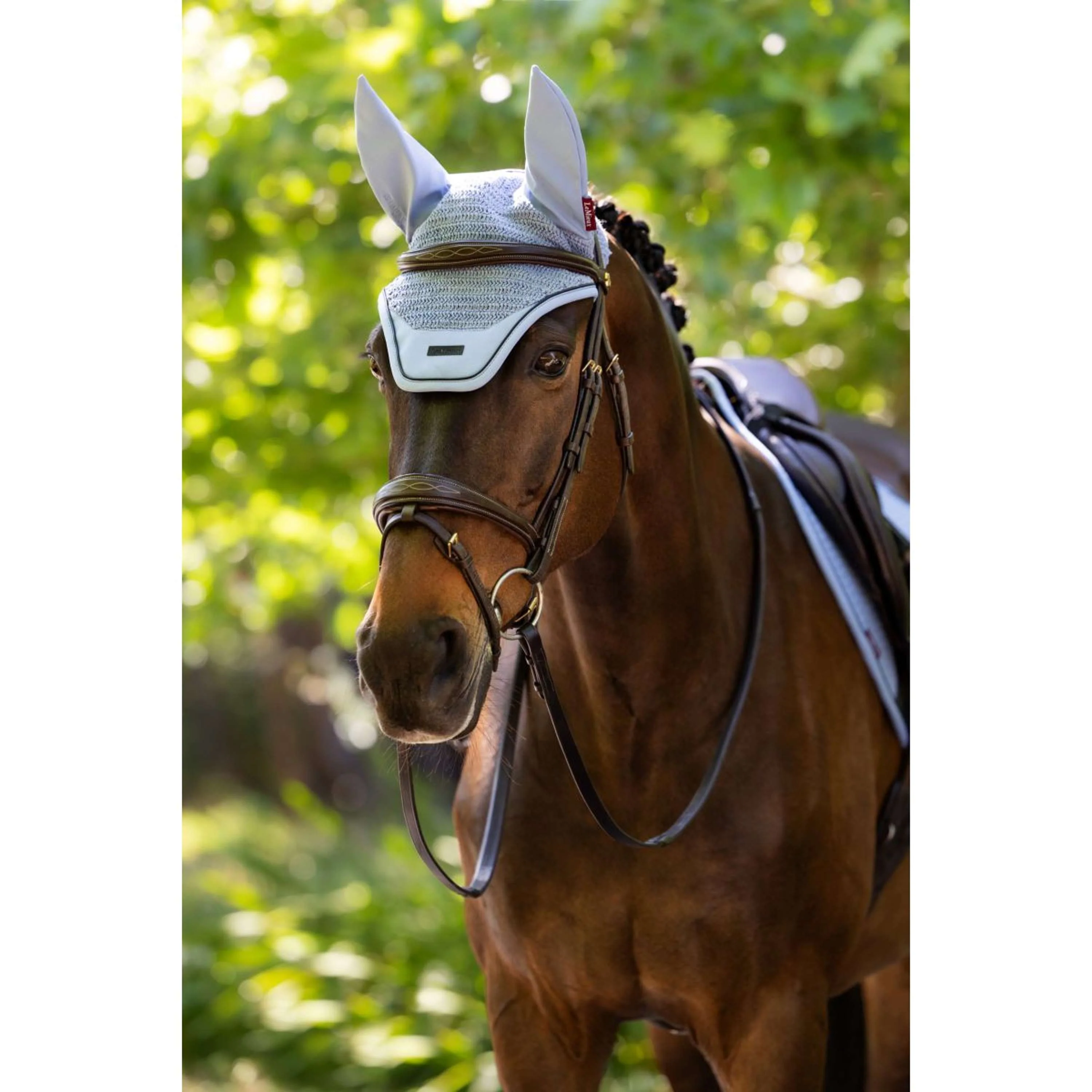 LeMieux Bonnet Anti-Mouches Essence Acoustic Powder Blue - Image 2