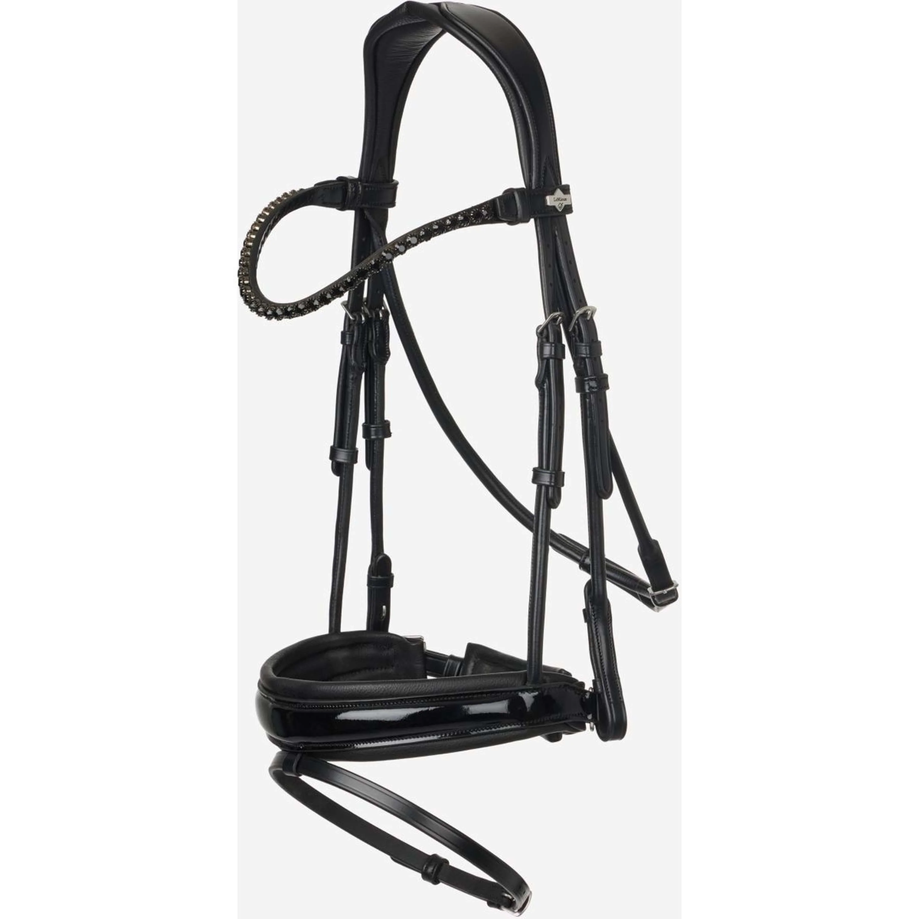 LeMieux Bride Kudos Patent Dressage Noir - Image 2