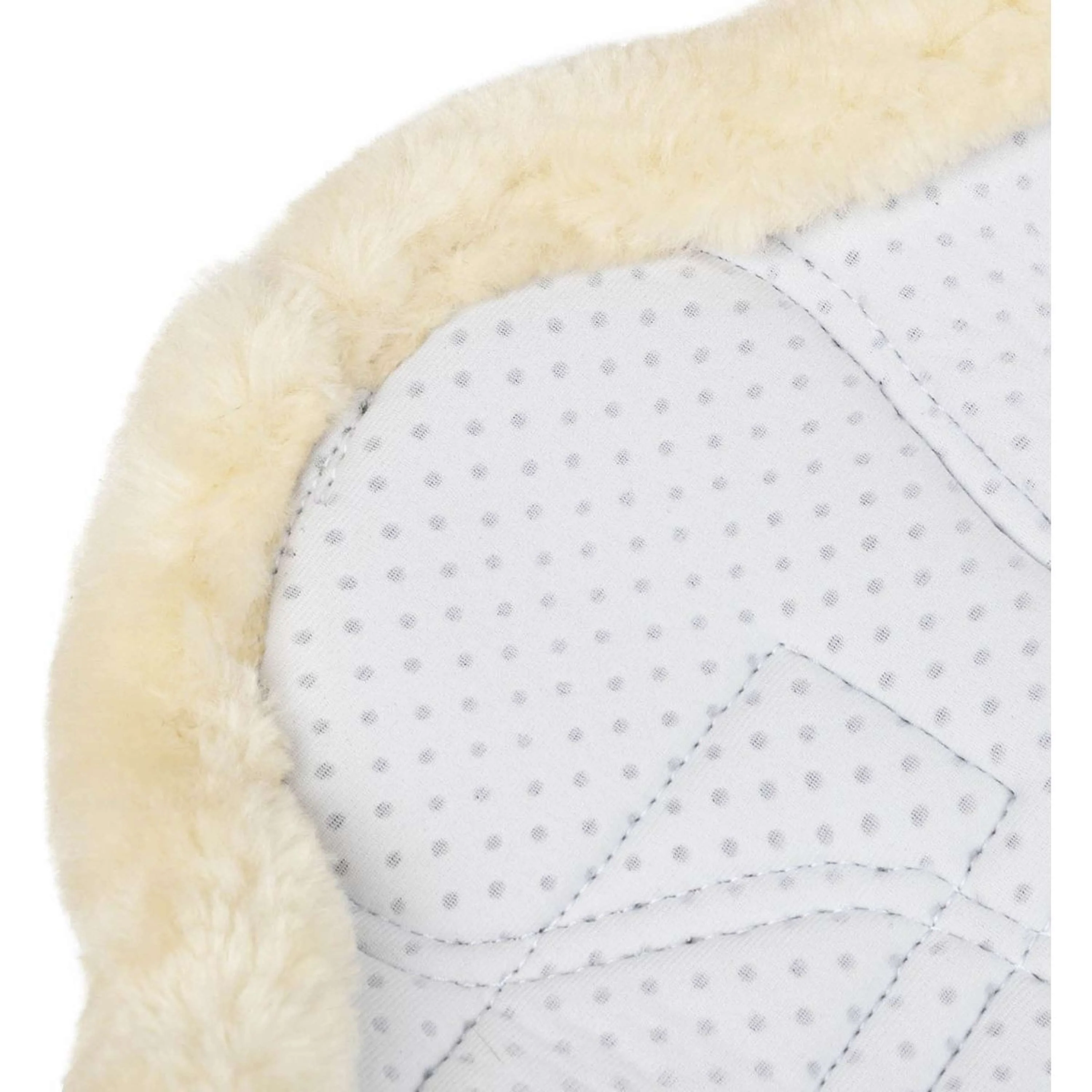 LeMieux Brushing Boots Fleece Edge Mesh Blanc/Naturel - Image 5