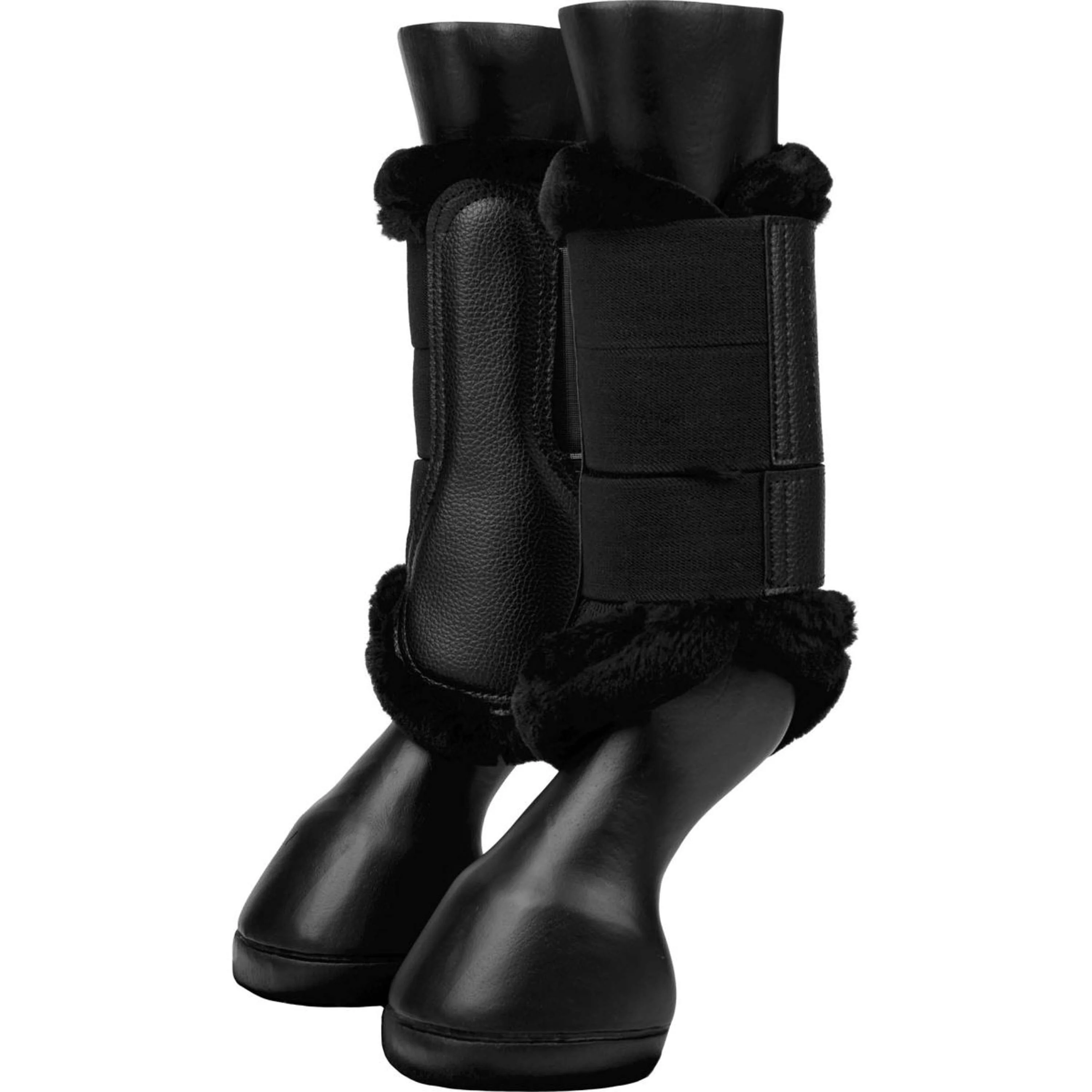 LeMieux Brushing Boots Fleece Edge Mesh Noir - Image 6
