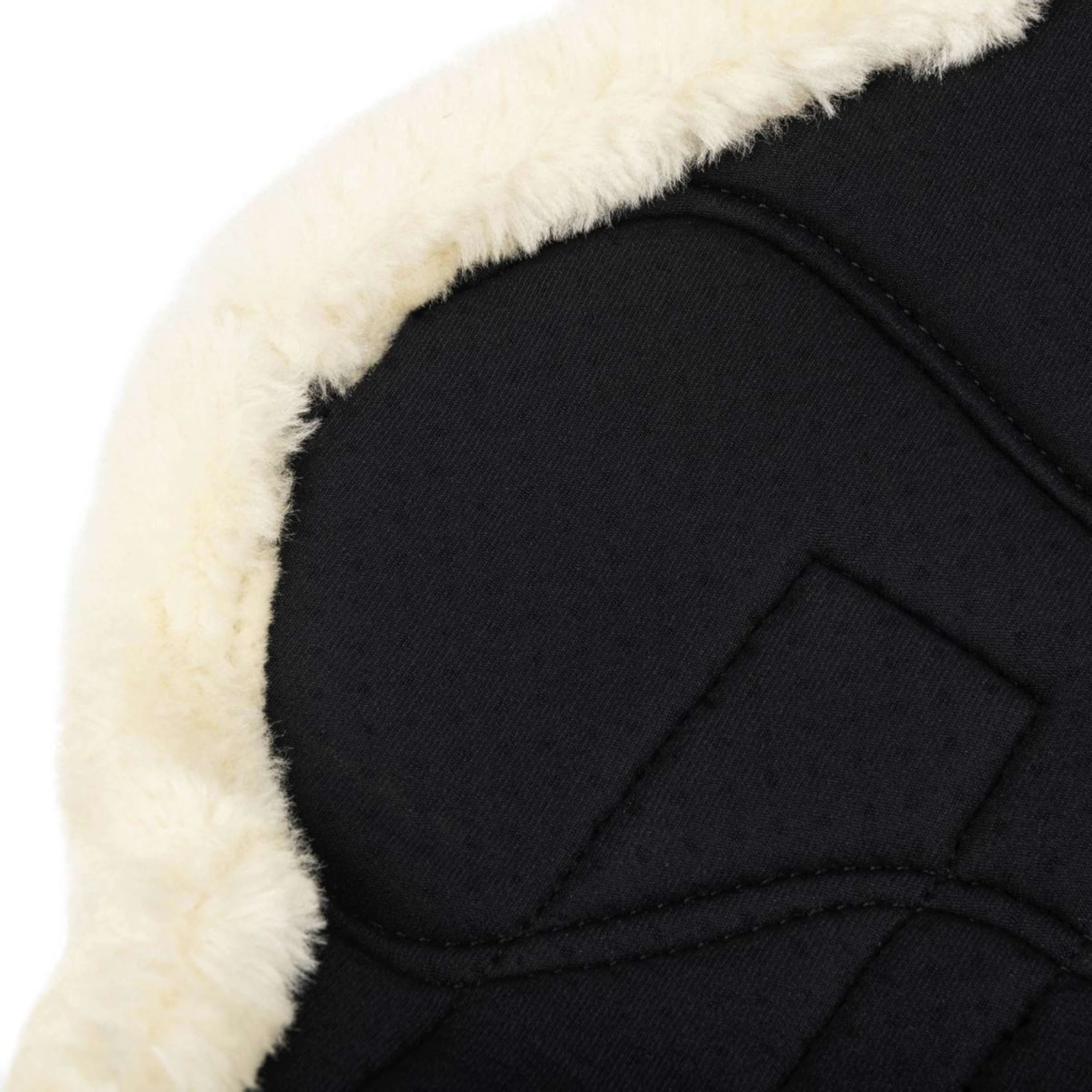 LeMieux Brushing Boots Fleece Edge Mesh Noir/Naturel - Image 5