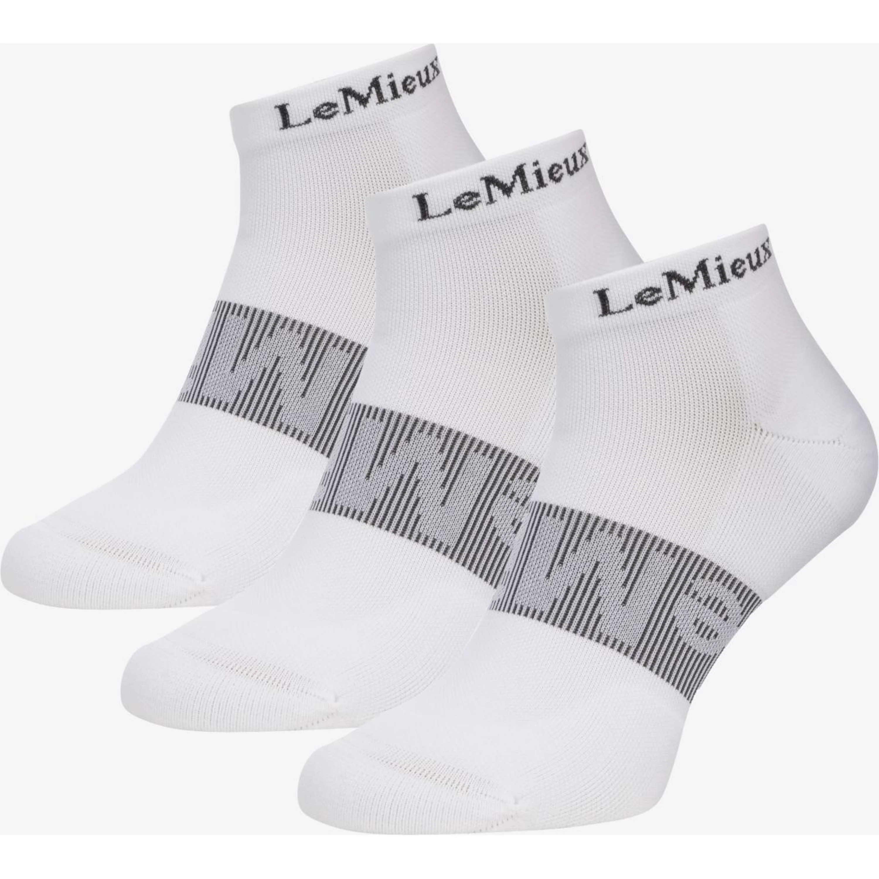 LeMieux Chaussettes Trainer 3 Pack Blanc - Image 2