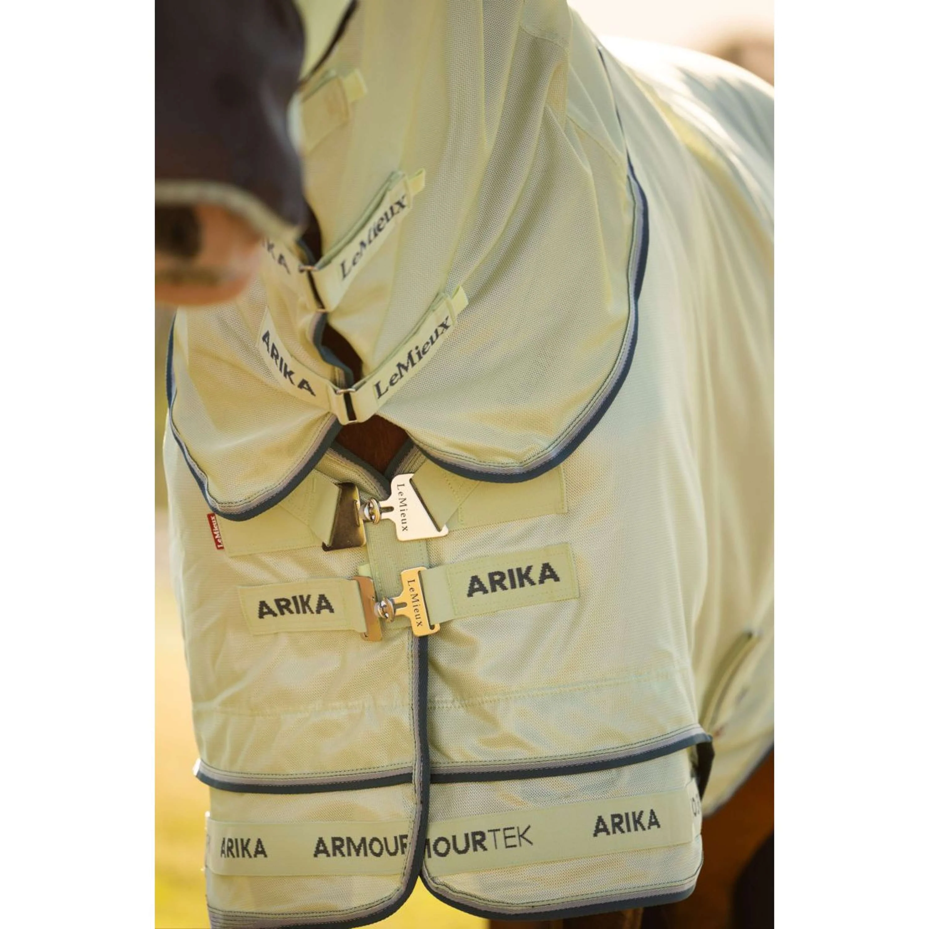 LeMieux Couverture Anti-Mouches Arika Armour-Tek Couvre-cou Amovible Macaron - Image 3