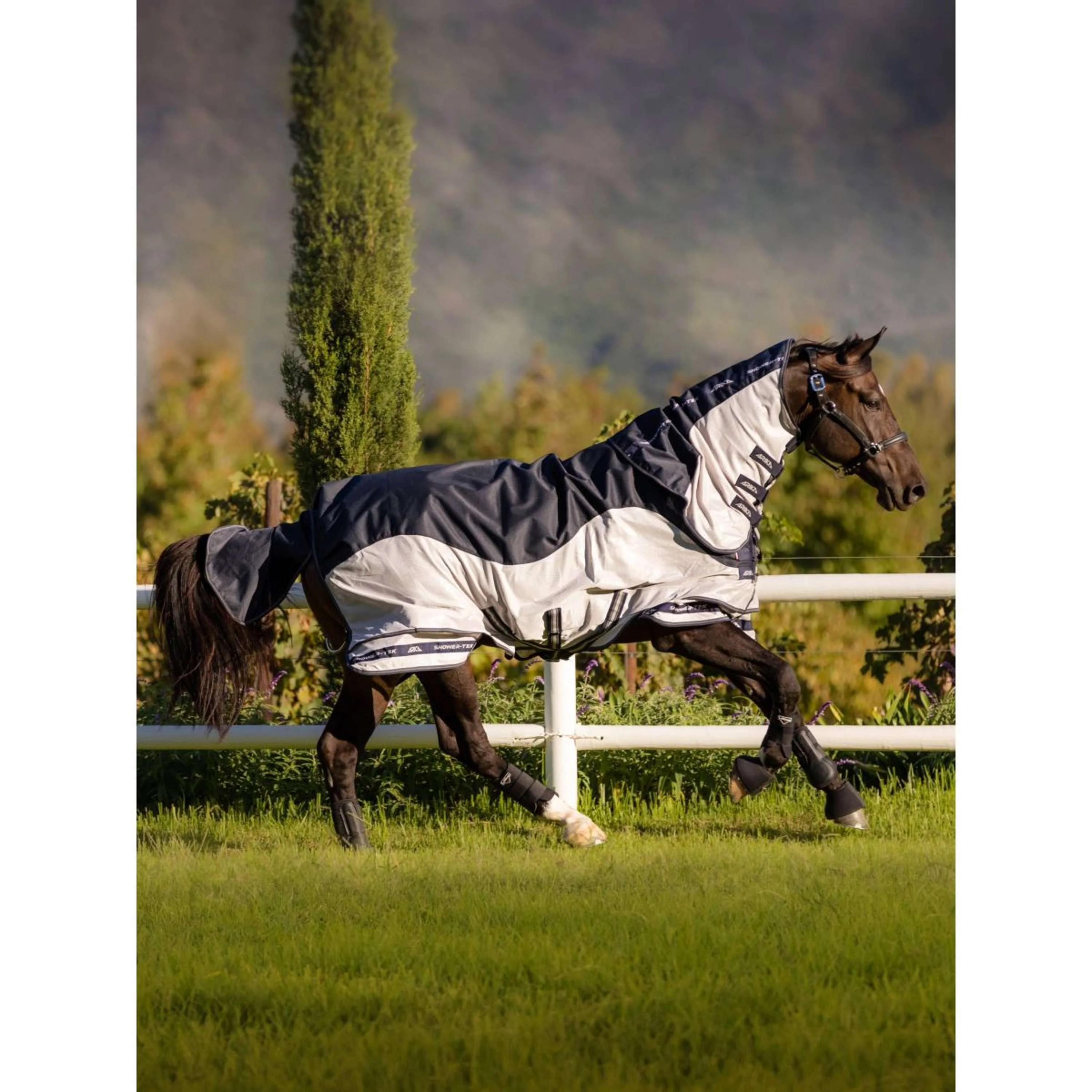 LeMieux Couverture Anti-Mouches Arika Shower-Tek Gris - Image 2