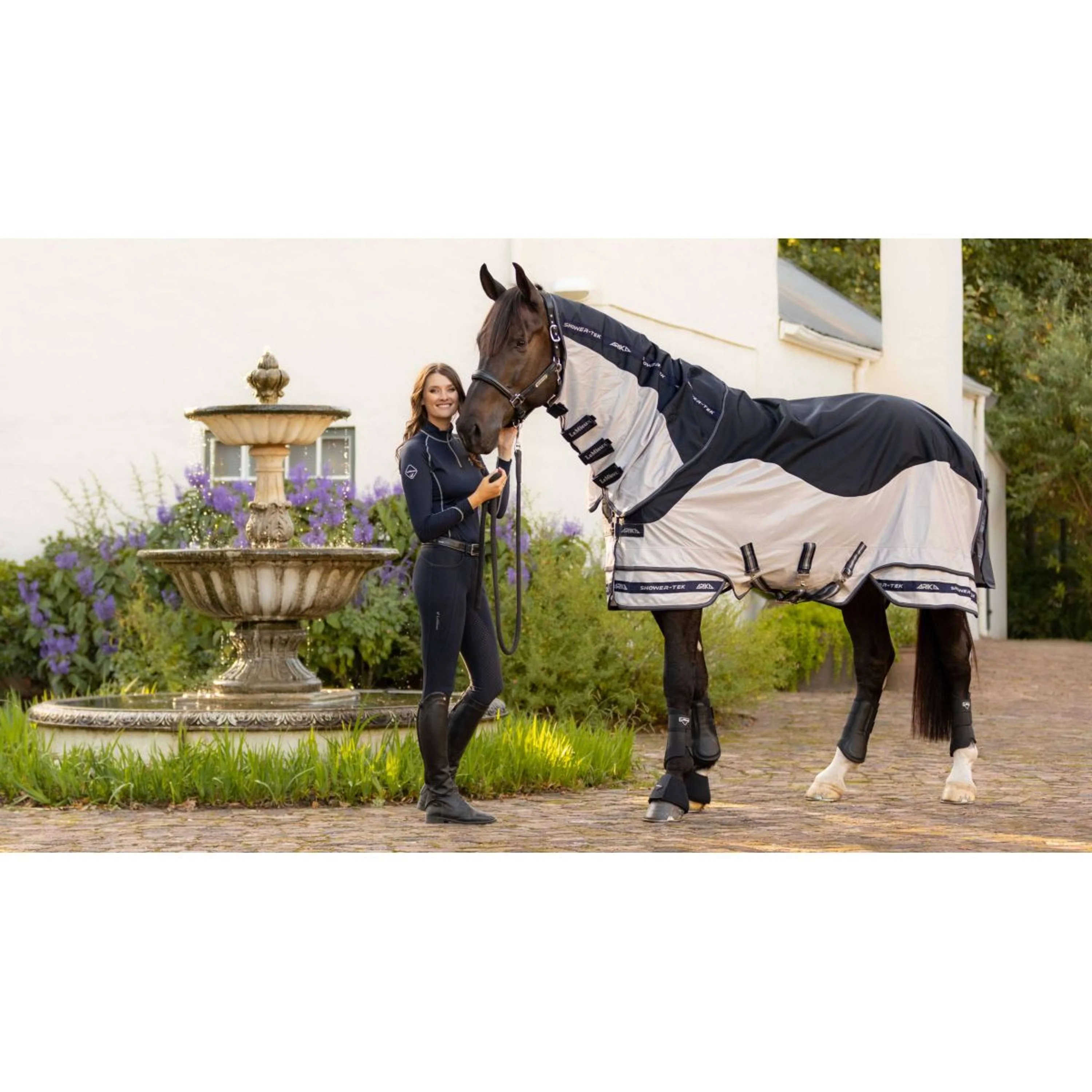 LeMieux Couverture Anti-Mouches Arika Shower-Tek Gris - Image 3