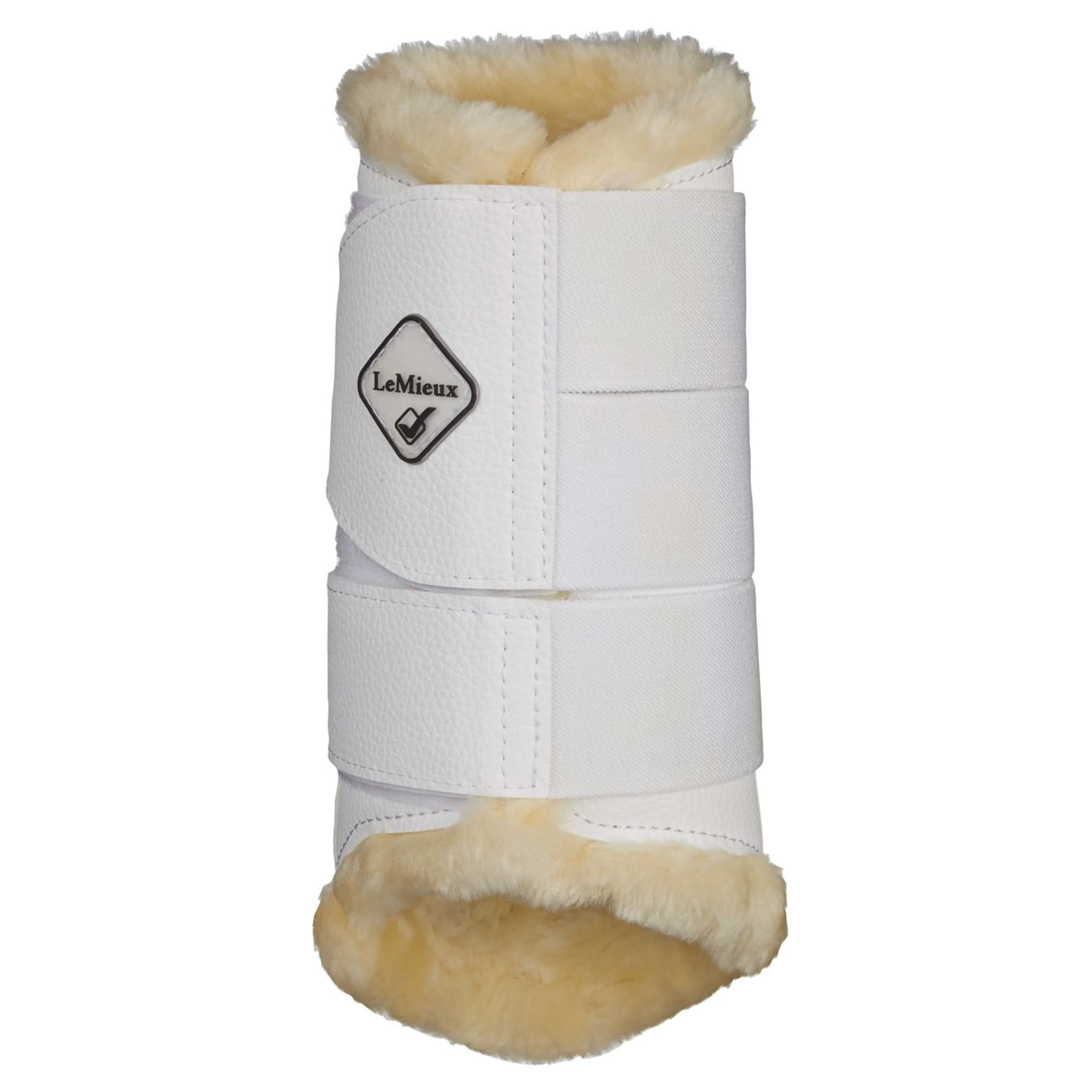 LeMieux Guêtres Brushing Fleece Blanc/Naturel - Image 3