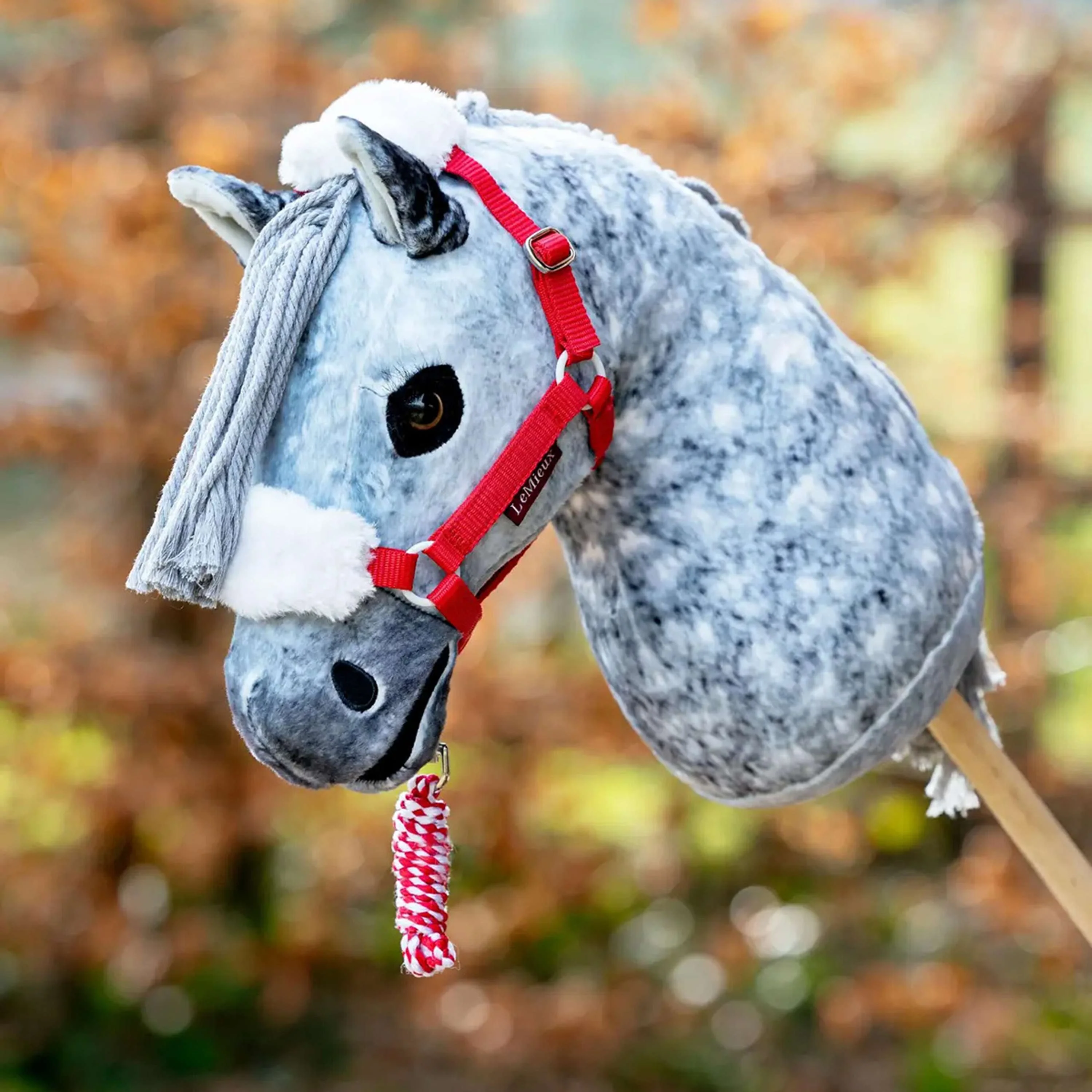 LeMieux Hobby Horse Christmas Headcollar & Leadrope Rouge - Image 2