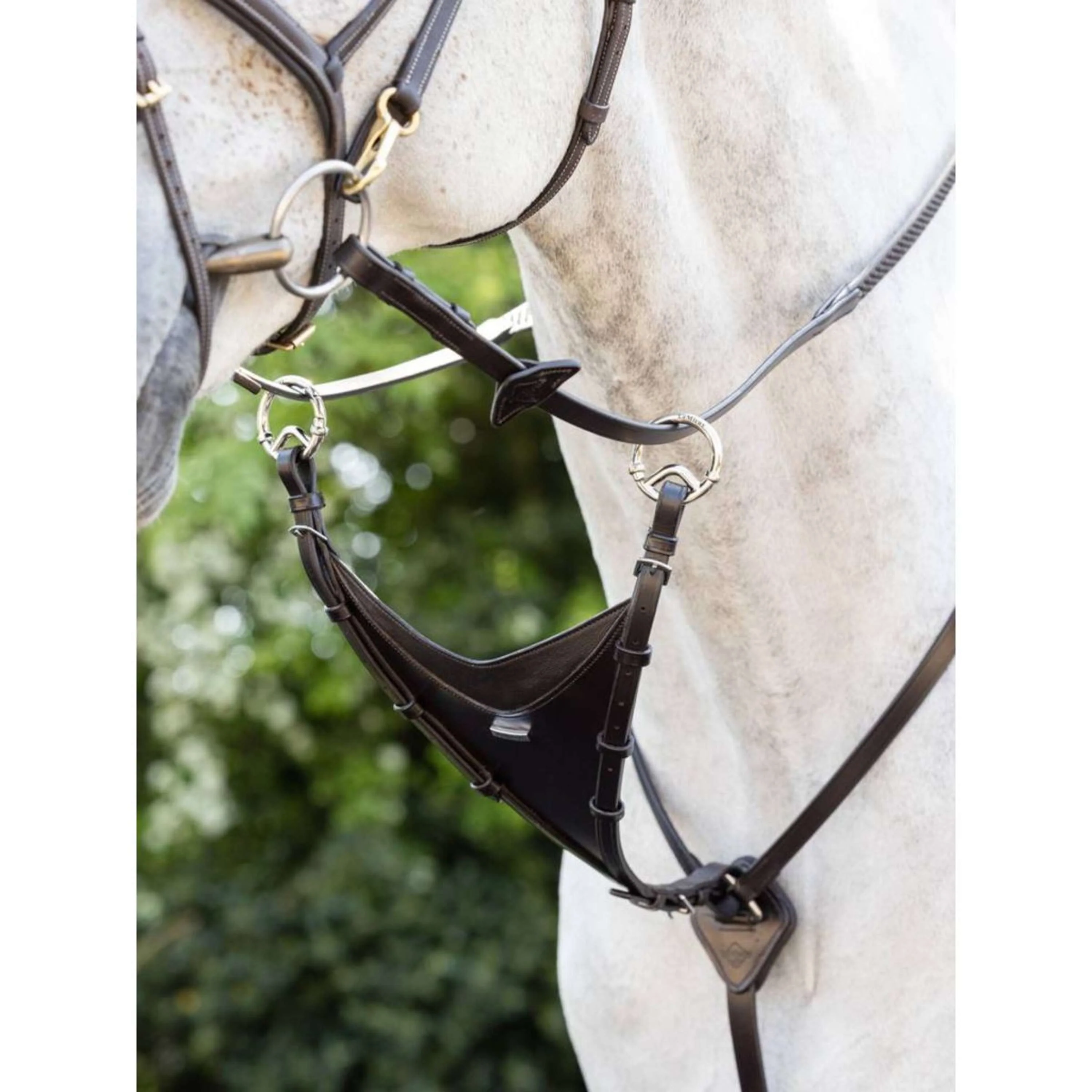 LeMieux Martingale à Fourche Fermée Kudos Marron/Argent - Image 2
