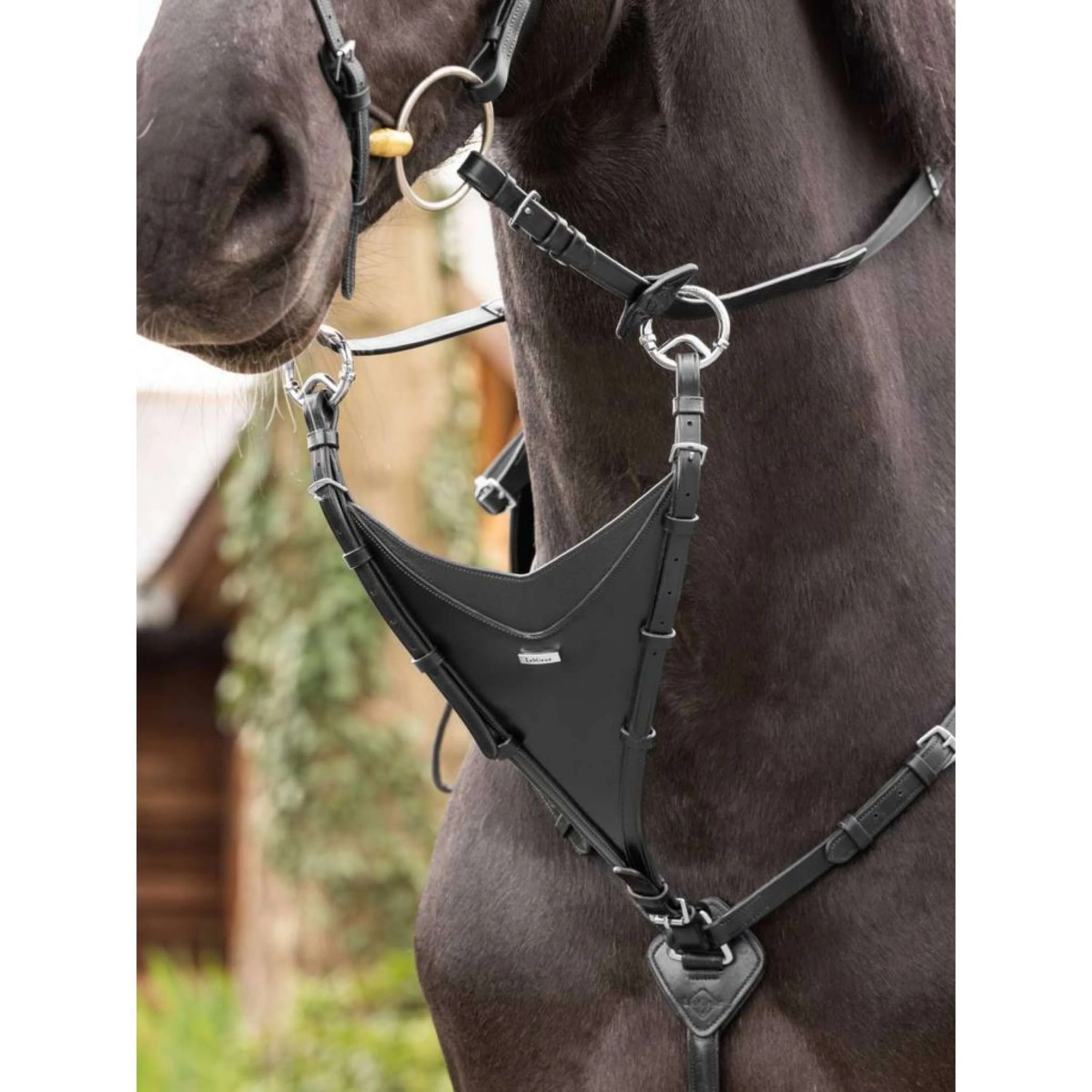 LeMieux Martingale à Fourche Fermée Kudos Noir/Argent - Image 2