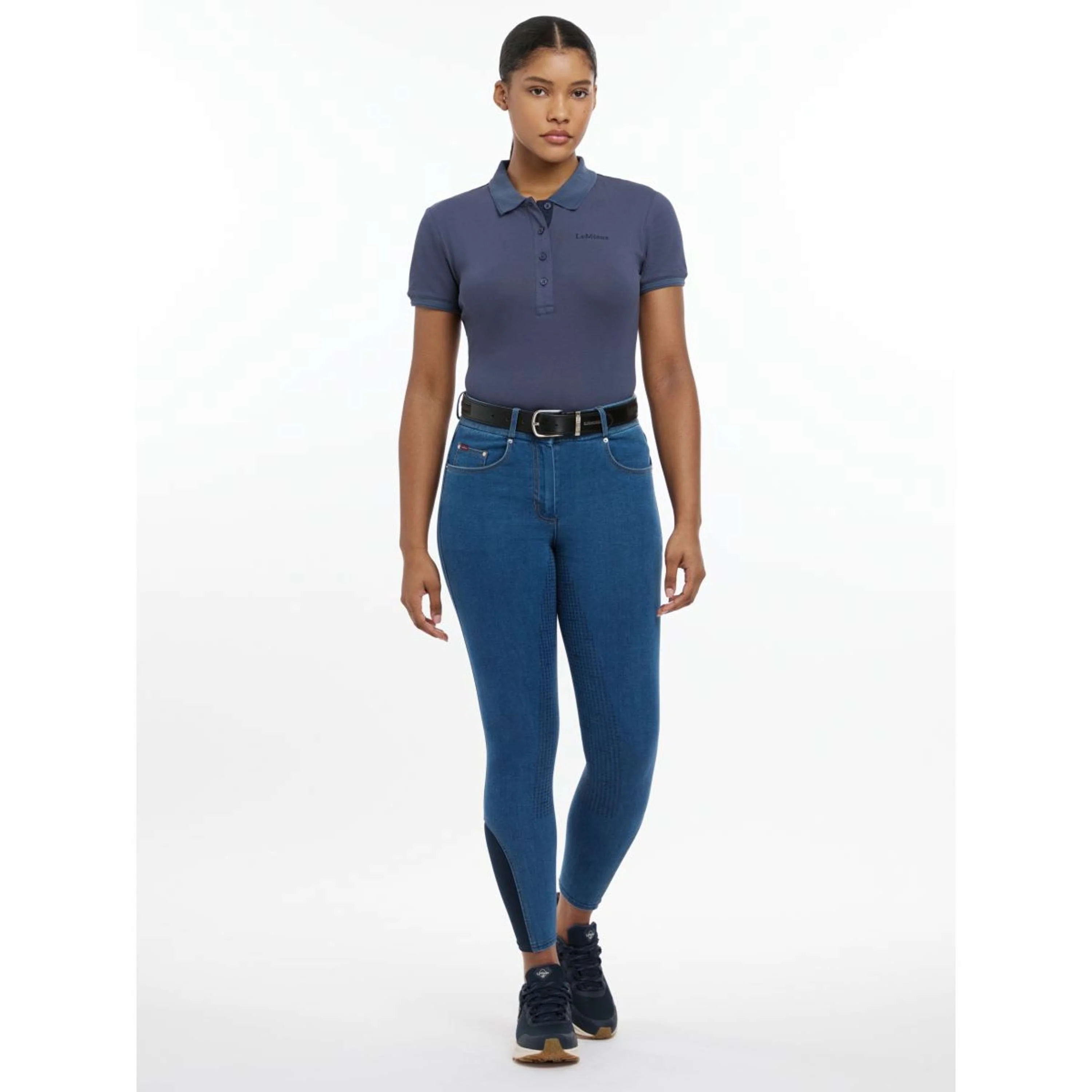 LeMieux Pantalon d'Équitation Dolly Denim Full Grip Denim - Image 4