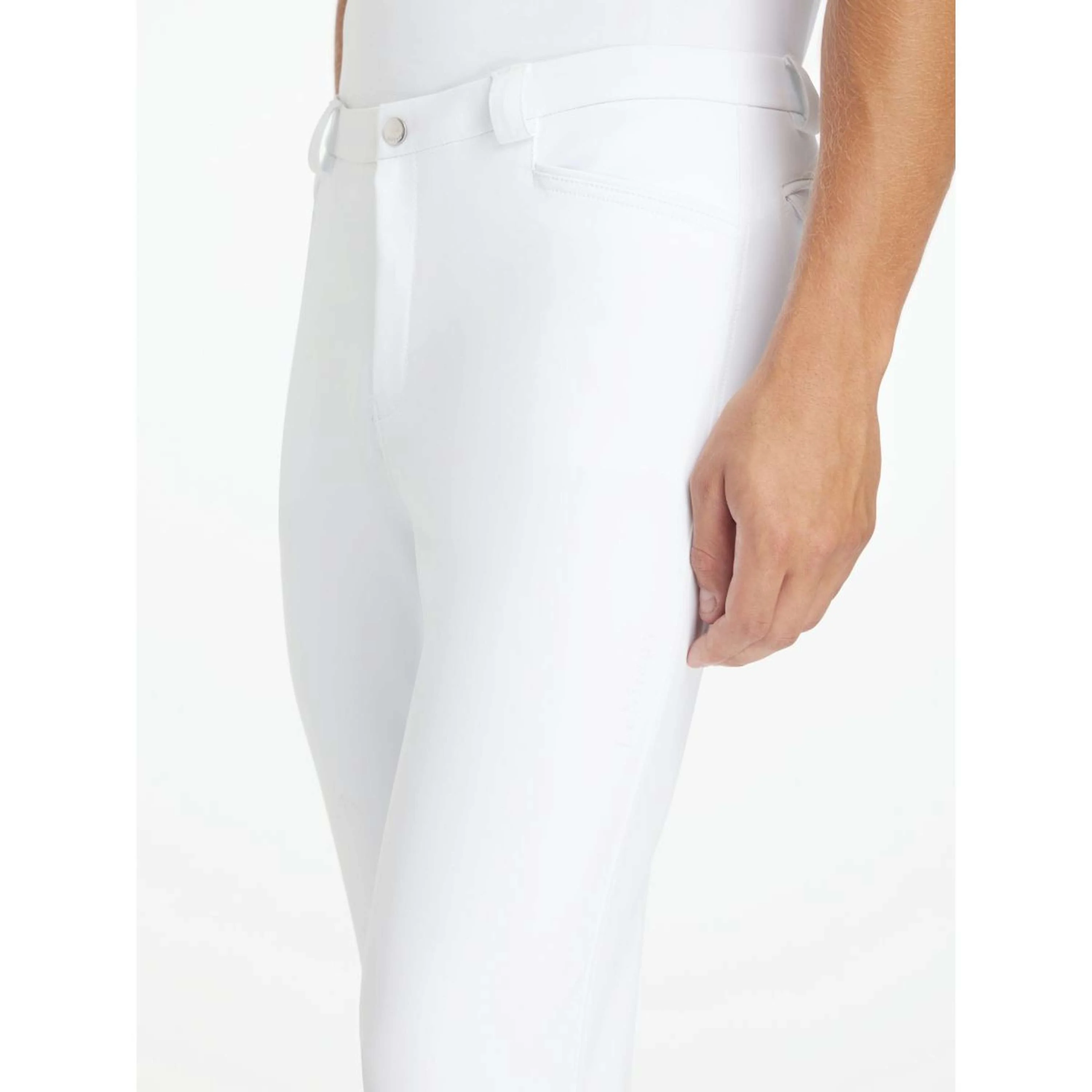 LeMieux Pantalon d'Équitation Sports Full Grip Hommes Blanc - Image 3