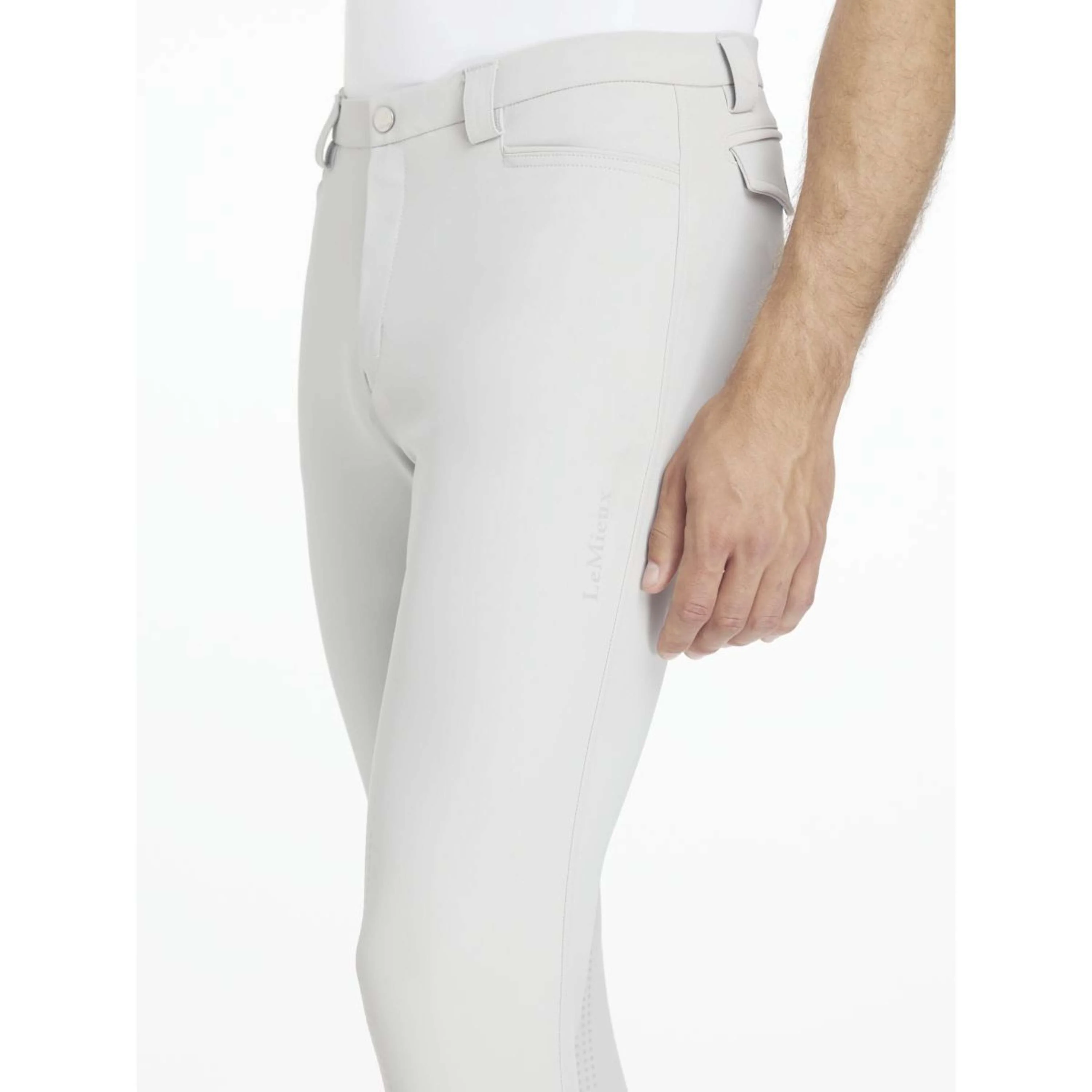 LeMieux Pantalon d'Équitation Sports Knee Grip Hommes Gris clair - Image 3