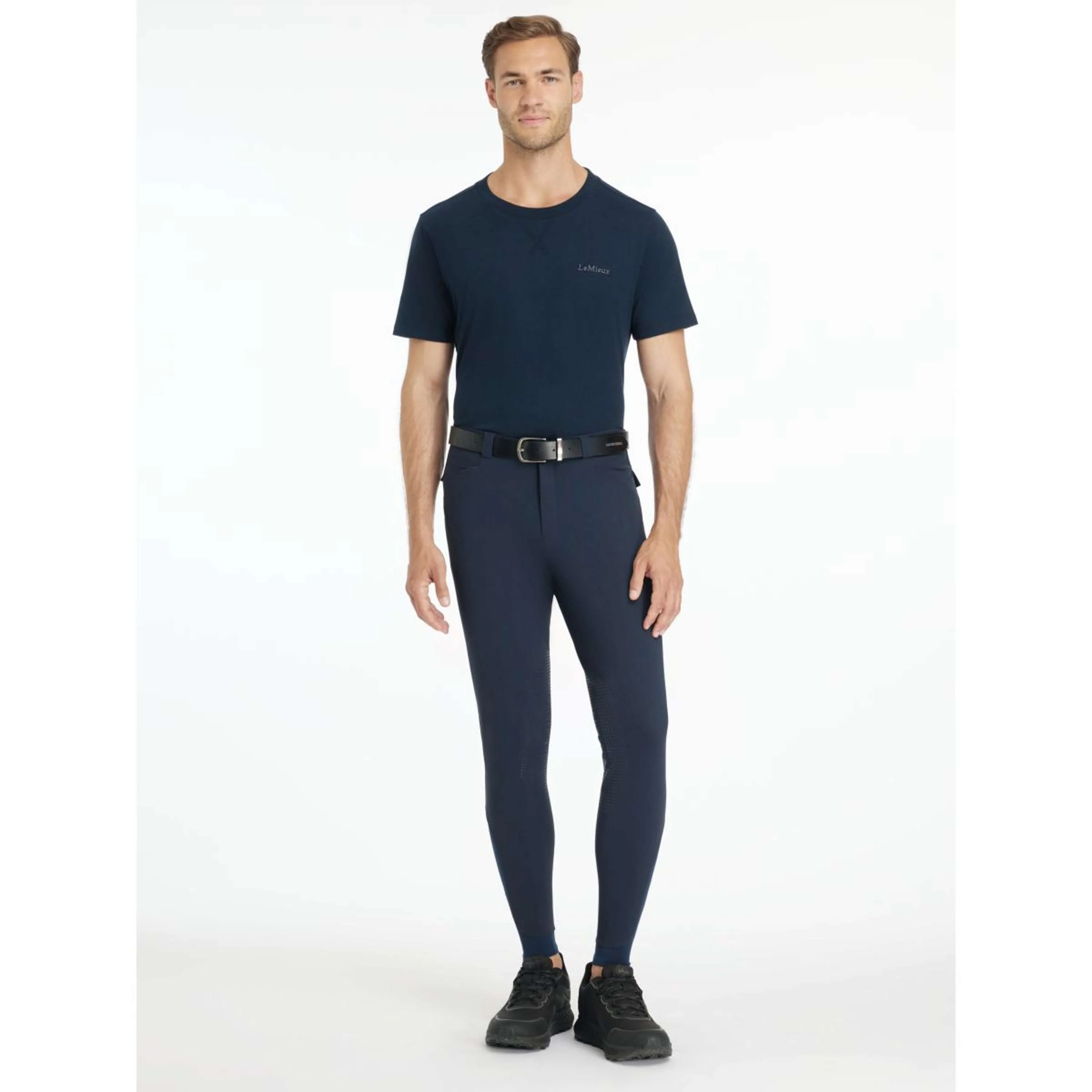 LeMieux Pantalon d'Équitation Sports Knee Grip Hommes Marin - Image 4