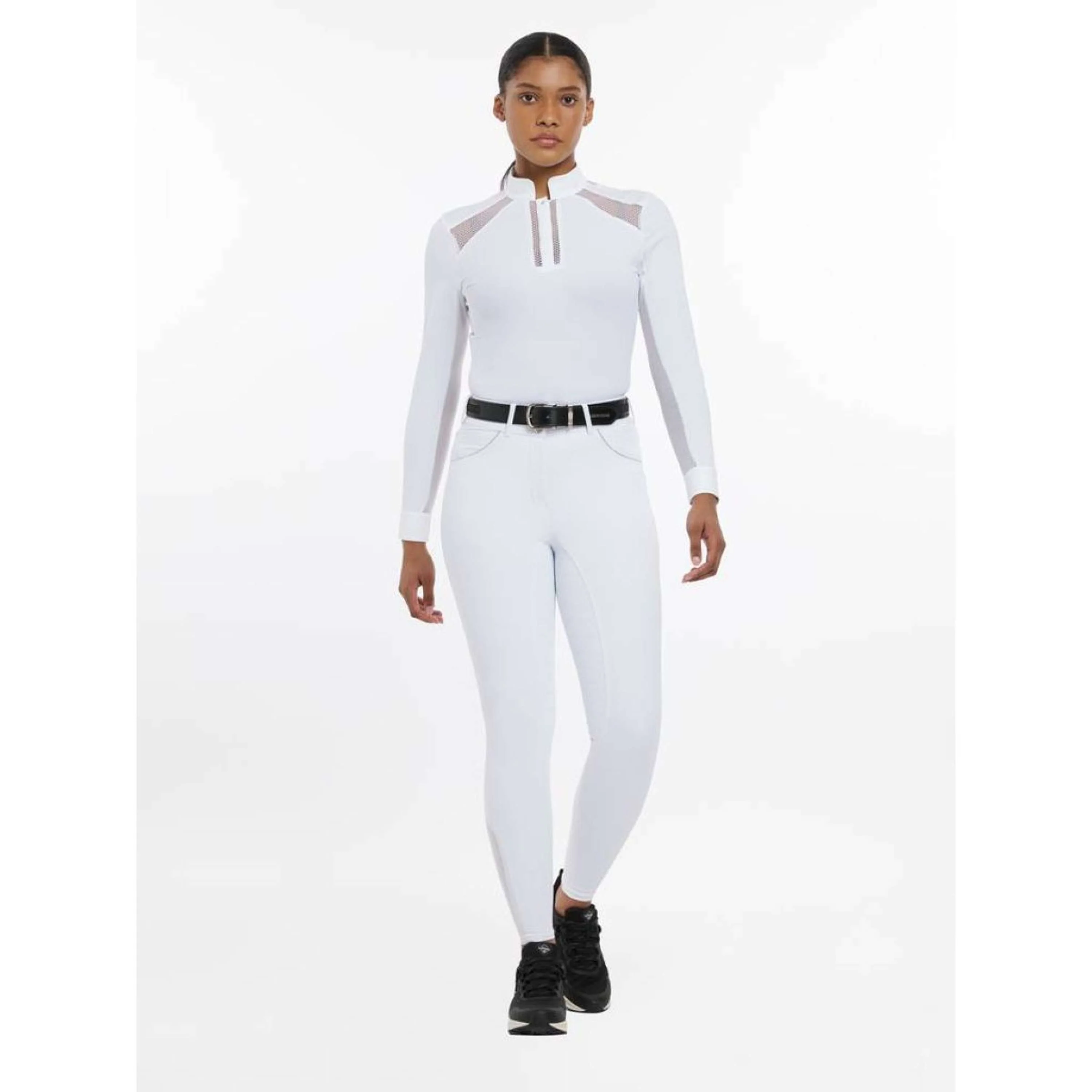 LeMieux Pantalon d'Équitation Victoria Silicone Fond de Peau Blanc - Image 2