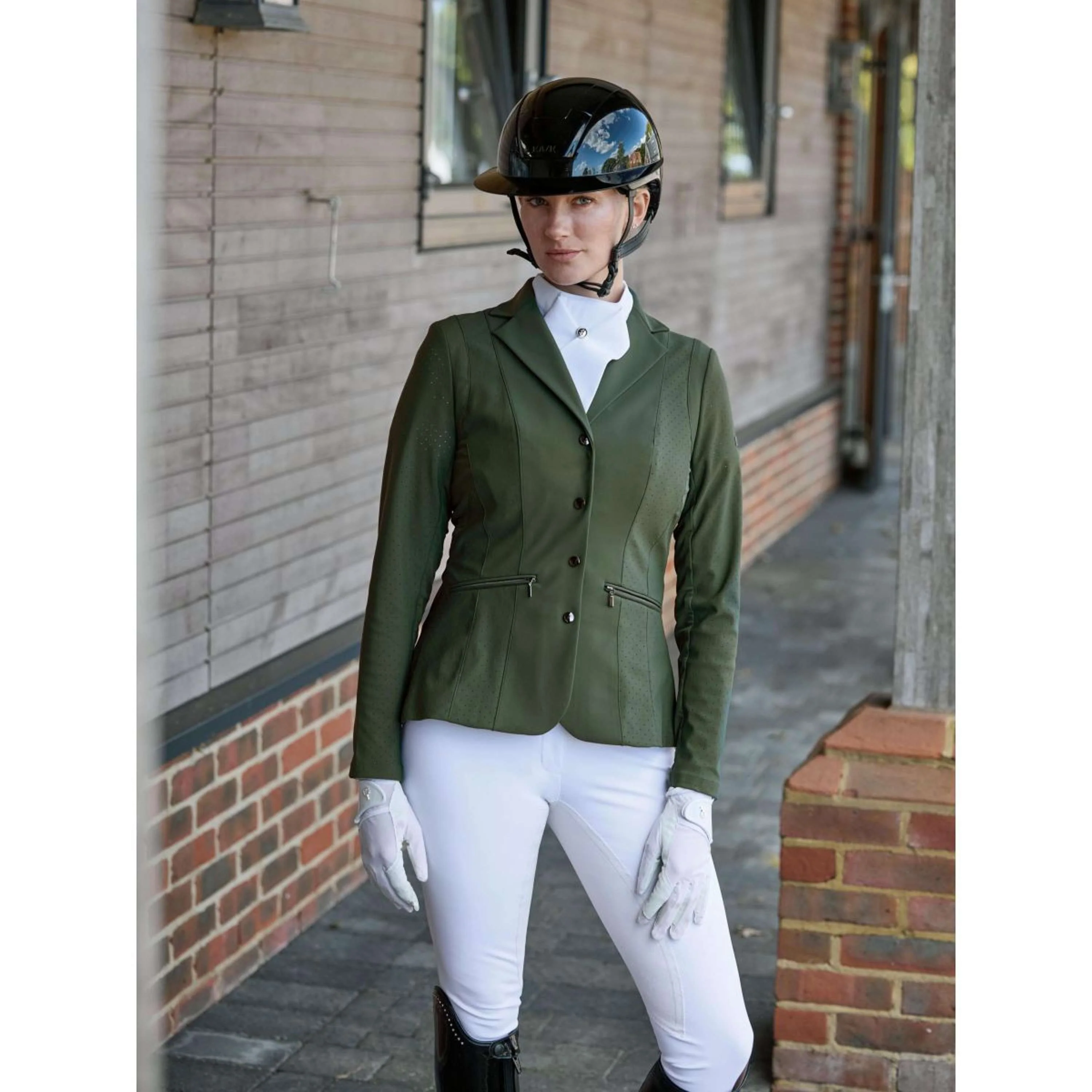 LeMieux Petite Veste de Concours Jessica Mesh Pine Green - Image 2