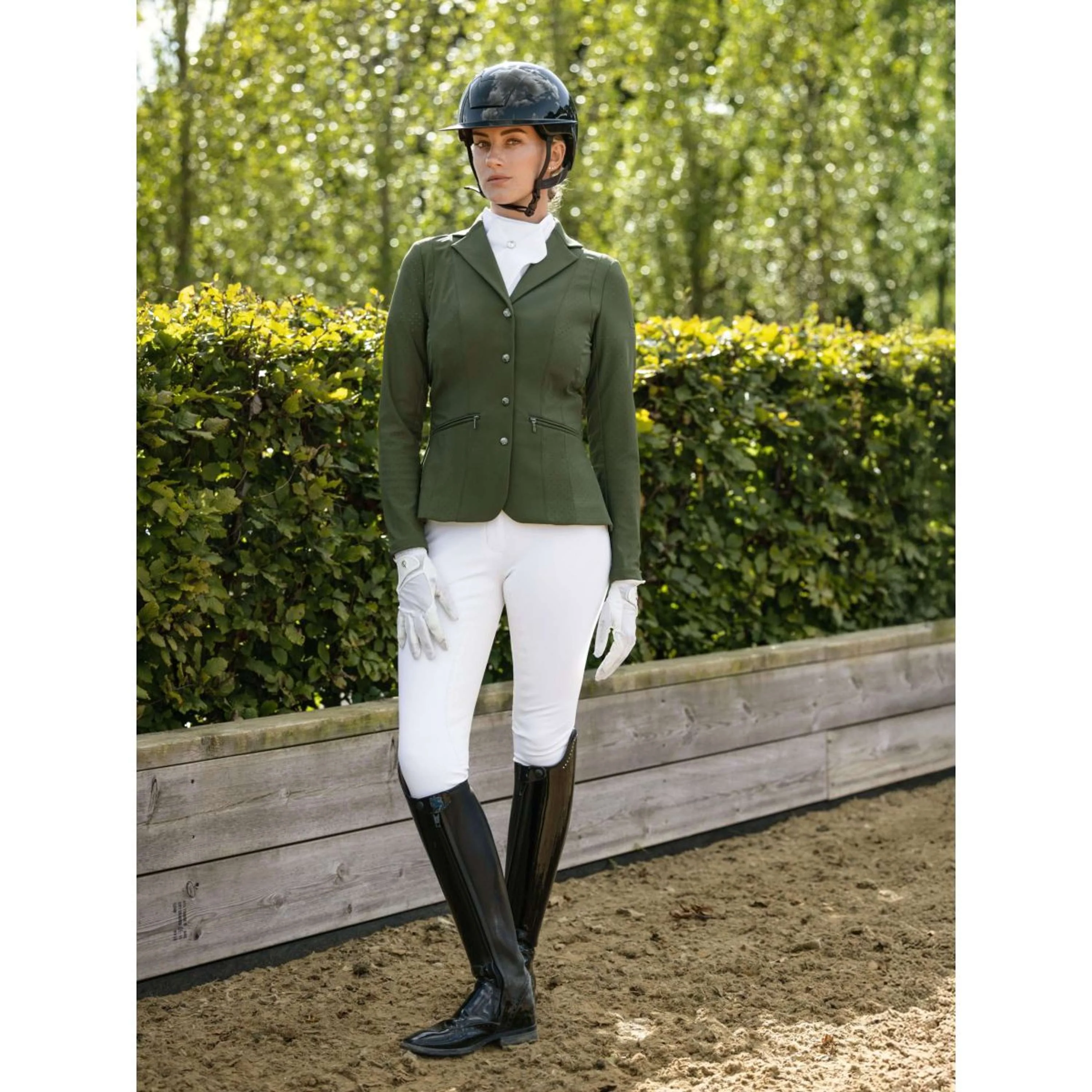 LeMieux Petite Veste de Concours Jessica Mesh Pine Green - Image 3
