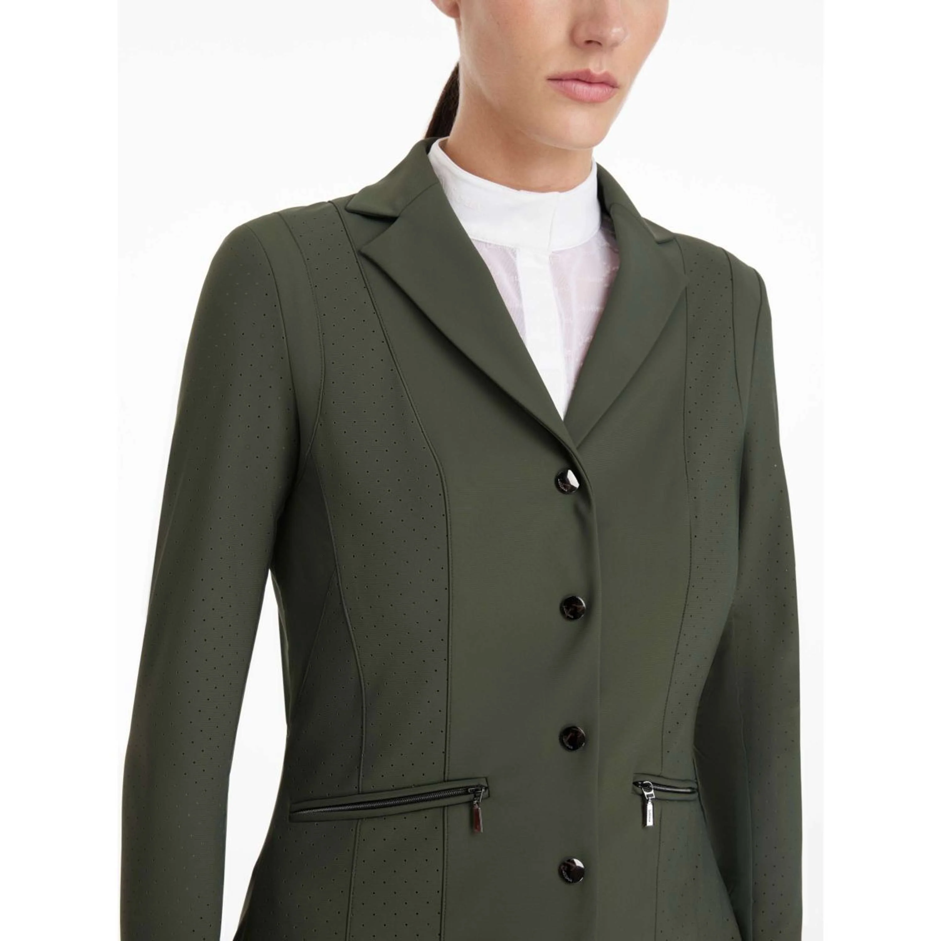 LeMieux Petite Veste de Concours Jessica Mesh Pine Green - Image 6