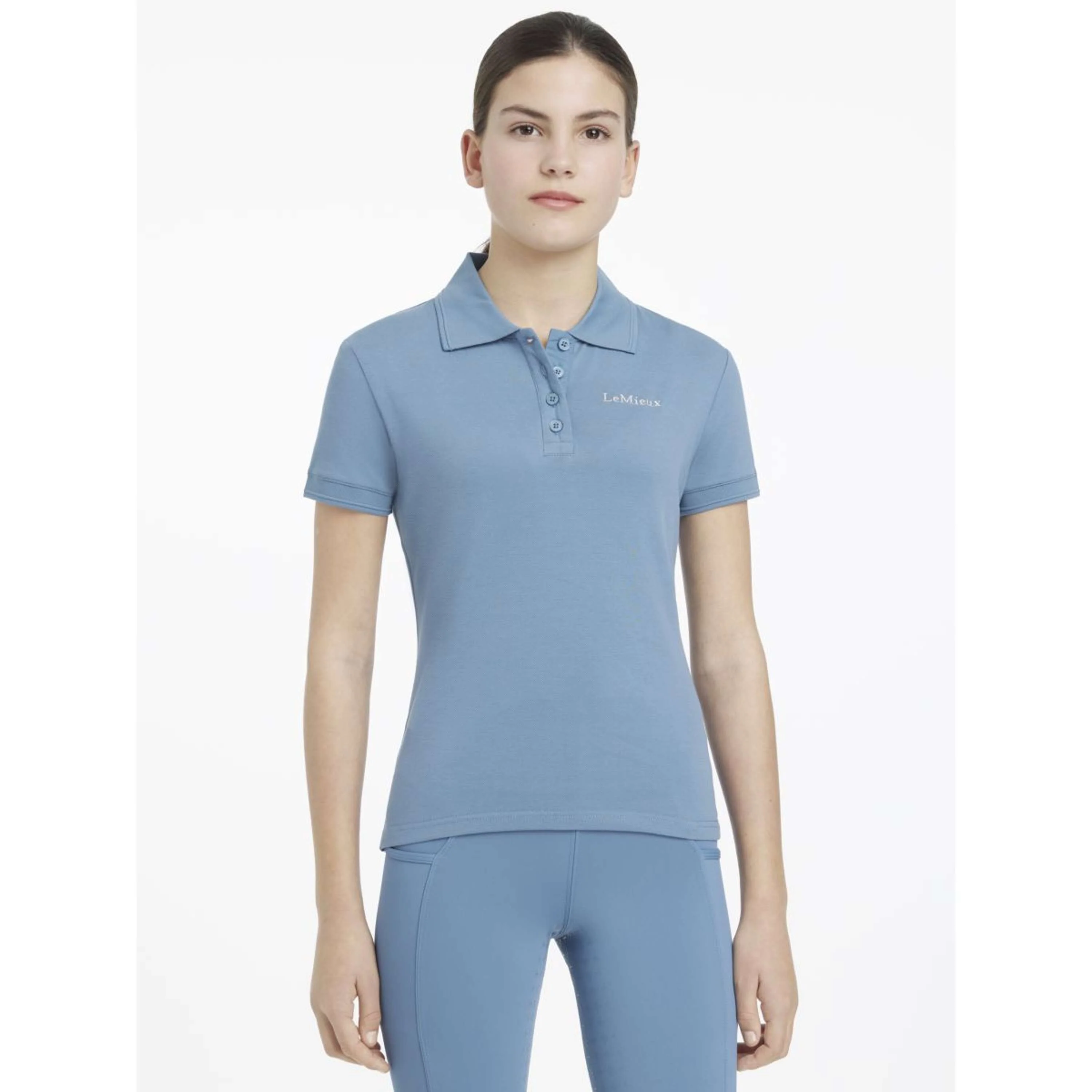 LeMieux Polo Young Rider Classique Ice Blue - Image 5
