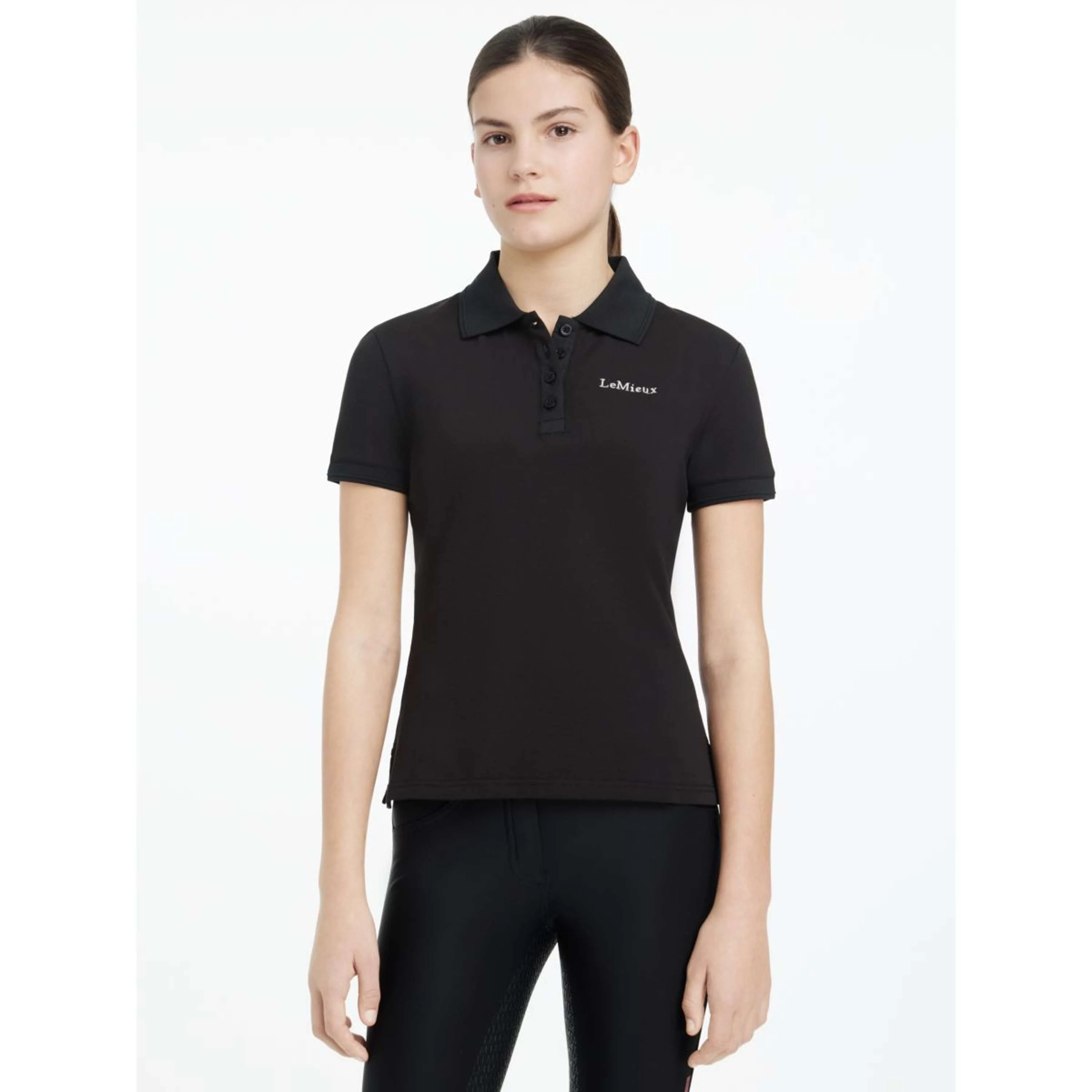 LeMieux Polo Young Rider Classique Noir - Image 2