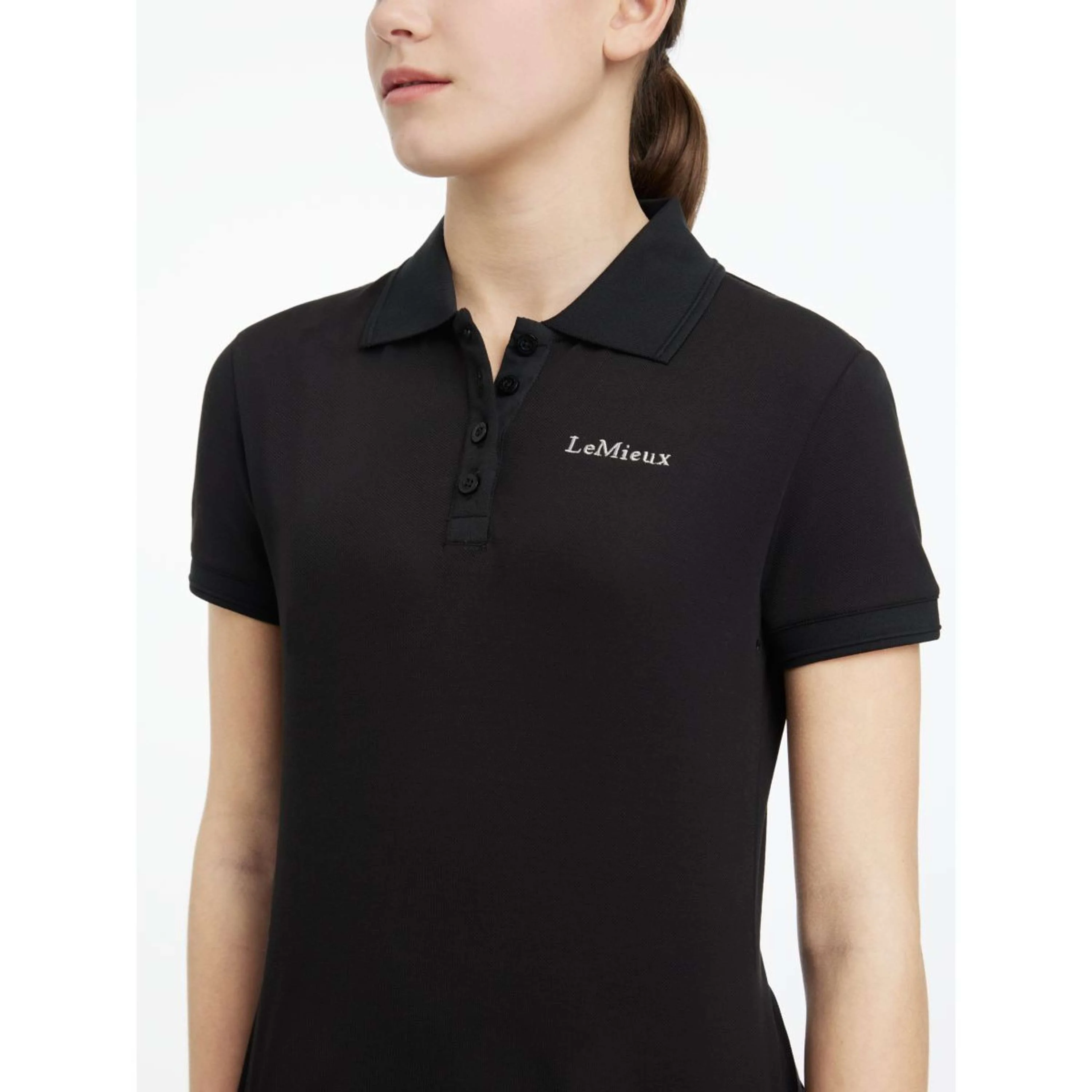 LeMieux Polo Young Rider Classique Noir - Image 4