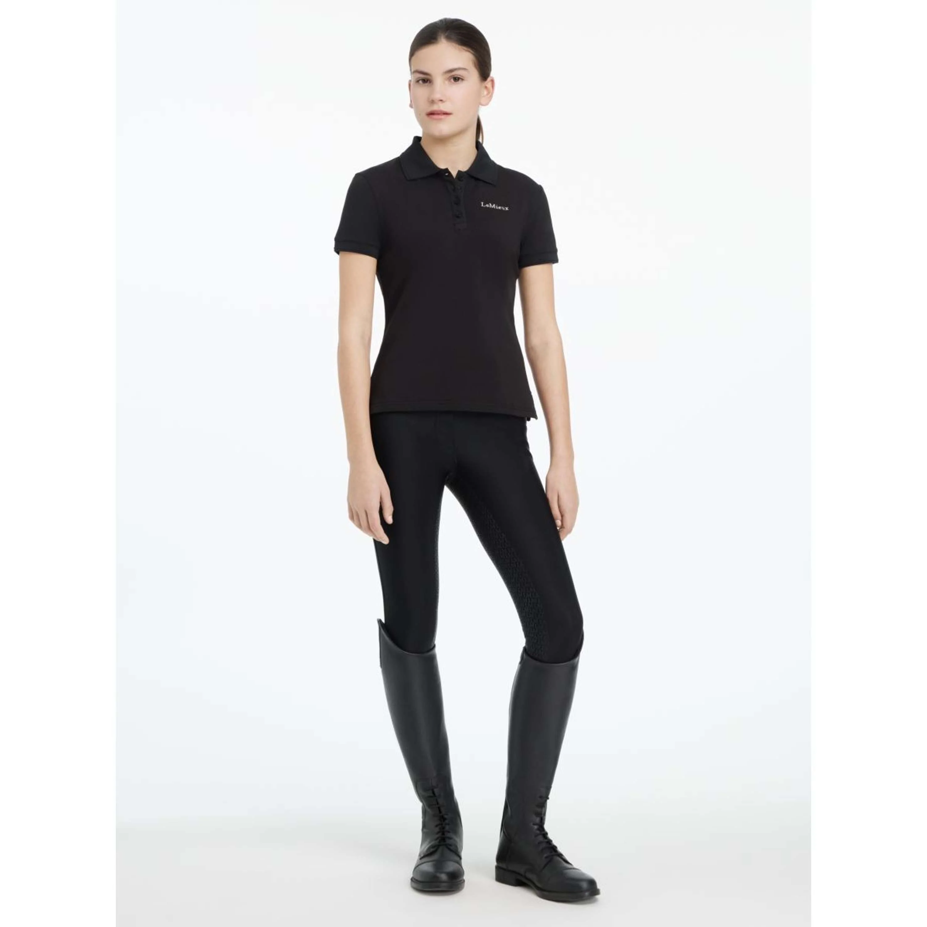 LeMieux Polo Young Rider Classique Noir - Image 5