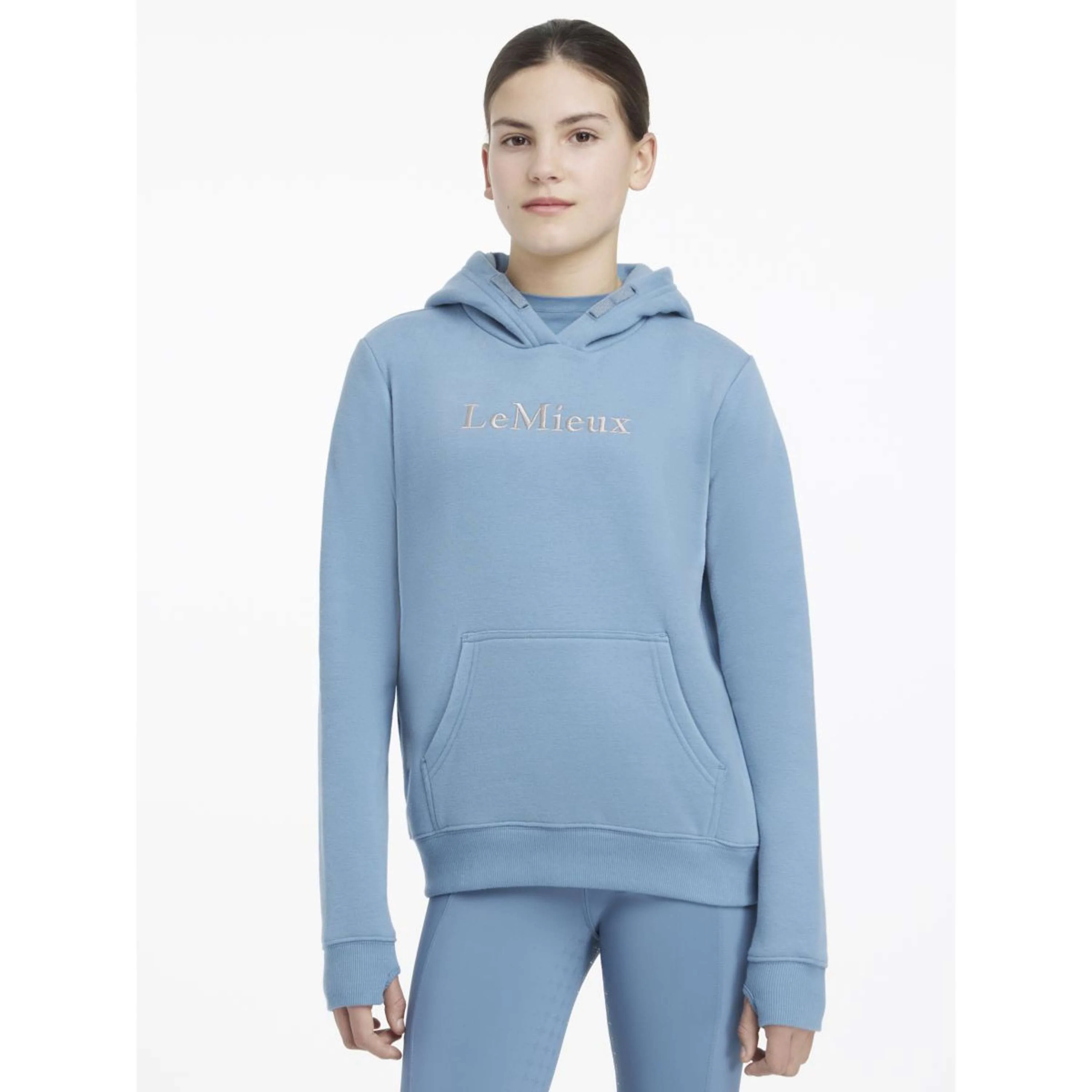 LeMieux Pull col Hoodie Young Rider Classique Ice Blue - Image 2