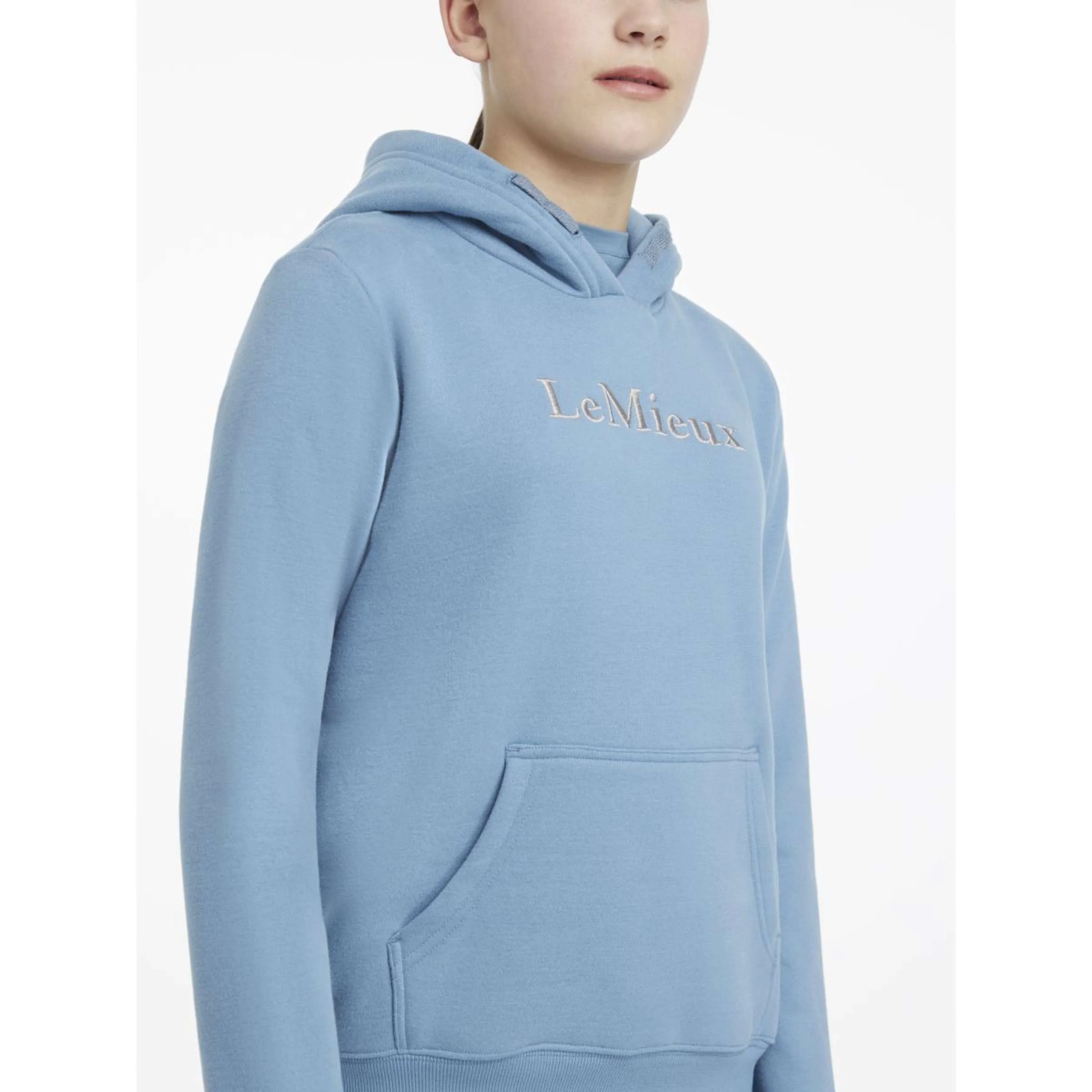 LeMieux Pull col Hoodie Young Rider Classique Ice Blue - Image 4