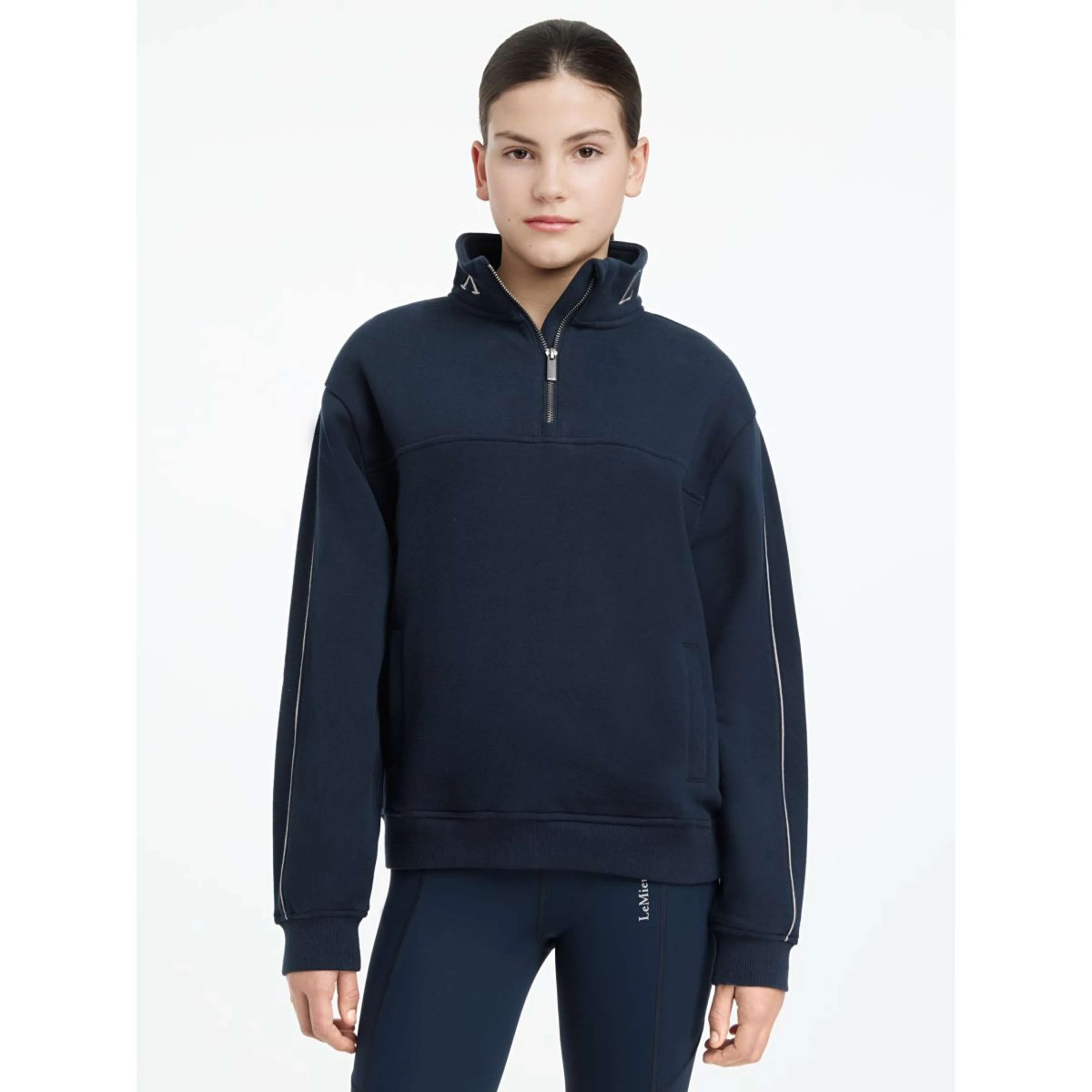 LeMieux Pull Young Rider Kate Quarter Zip Marin - Image 3
