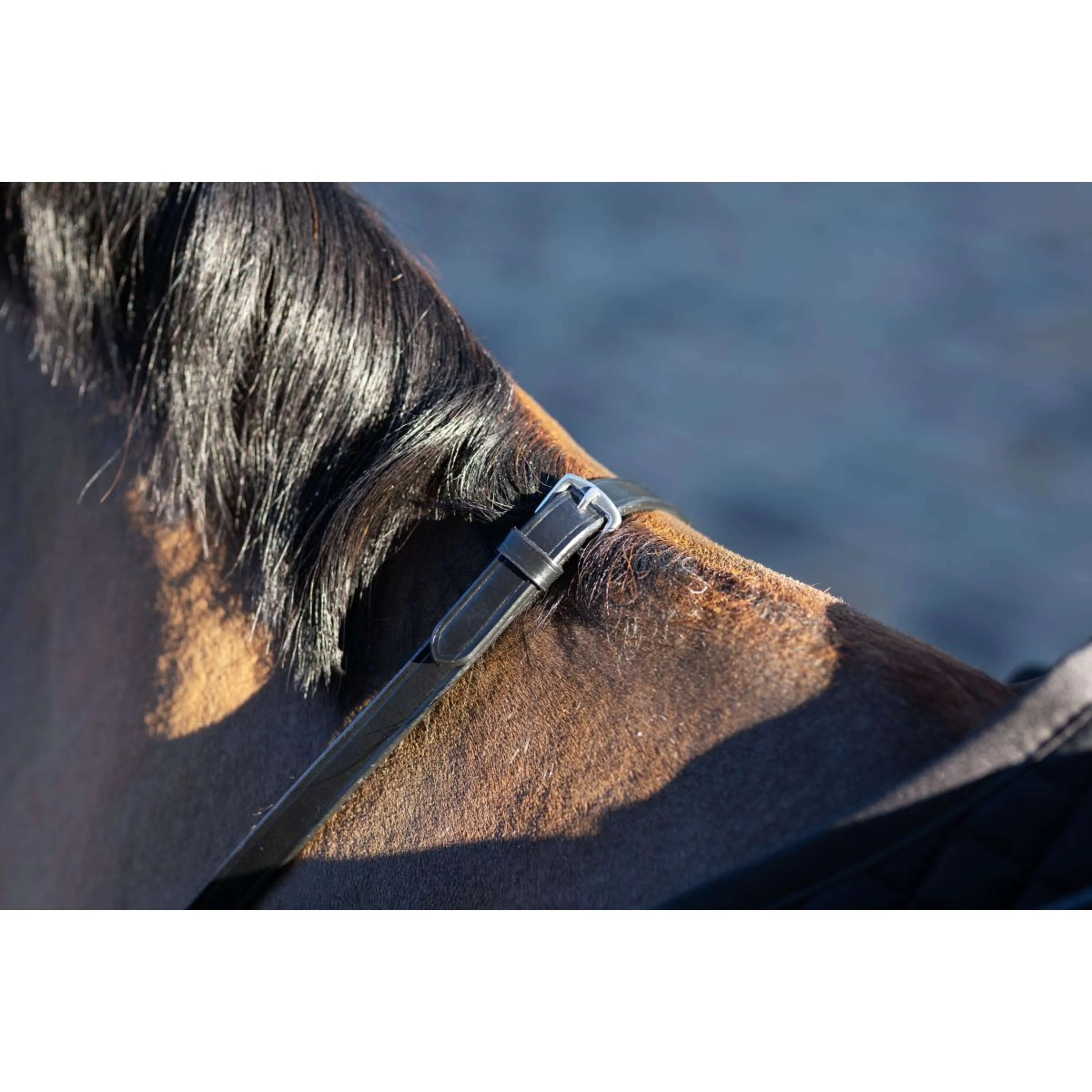 LeMieux Rênes Arika Soft Rubber with Stopper Marron/Argent - Image 2