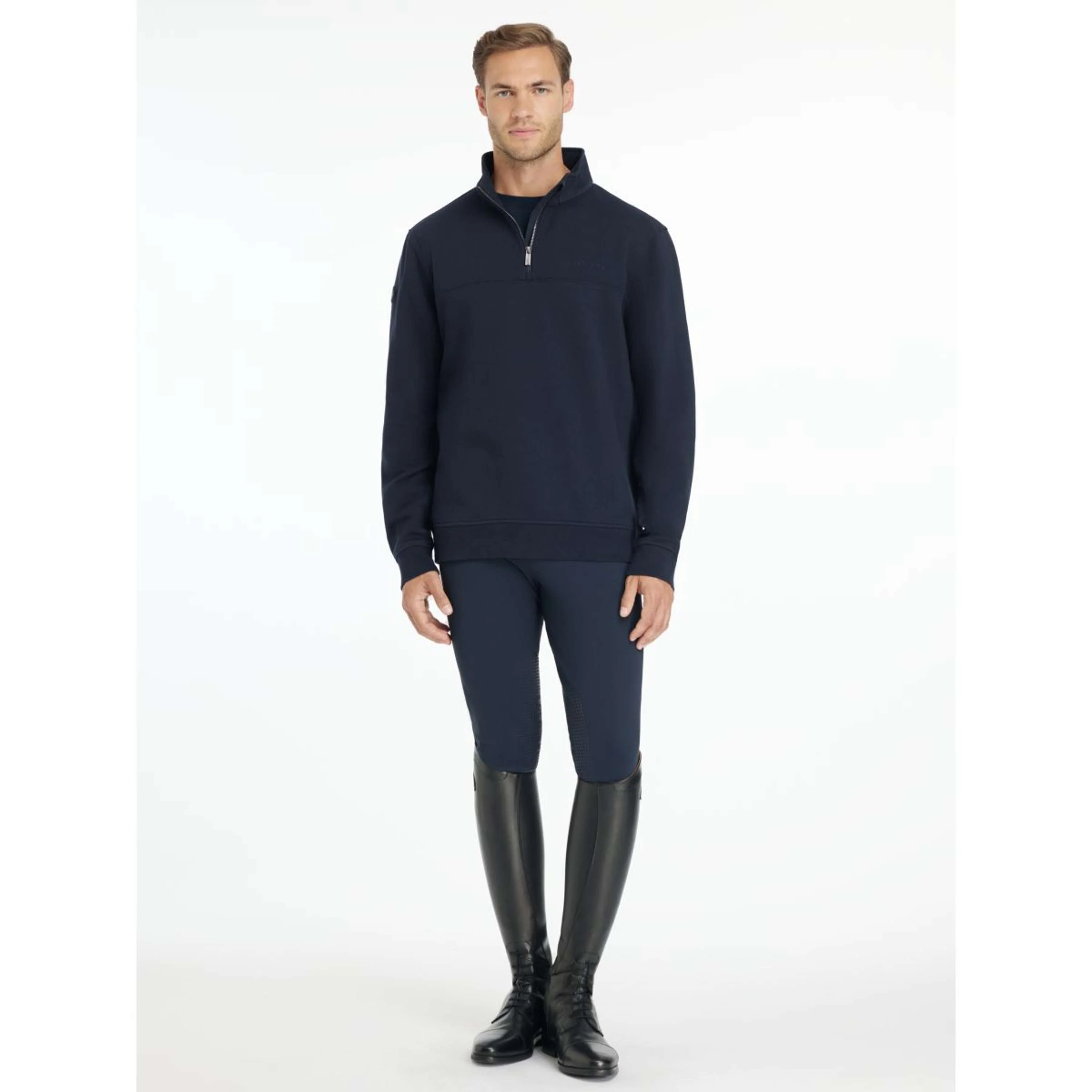 LeMieux Sweater Quarter Neck Hommes Marin - Image 2