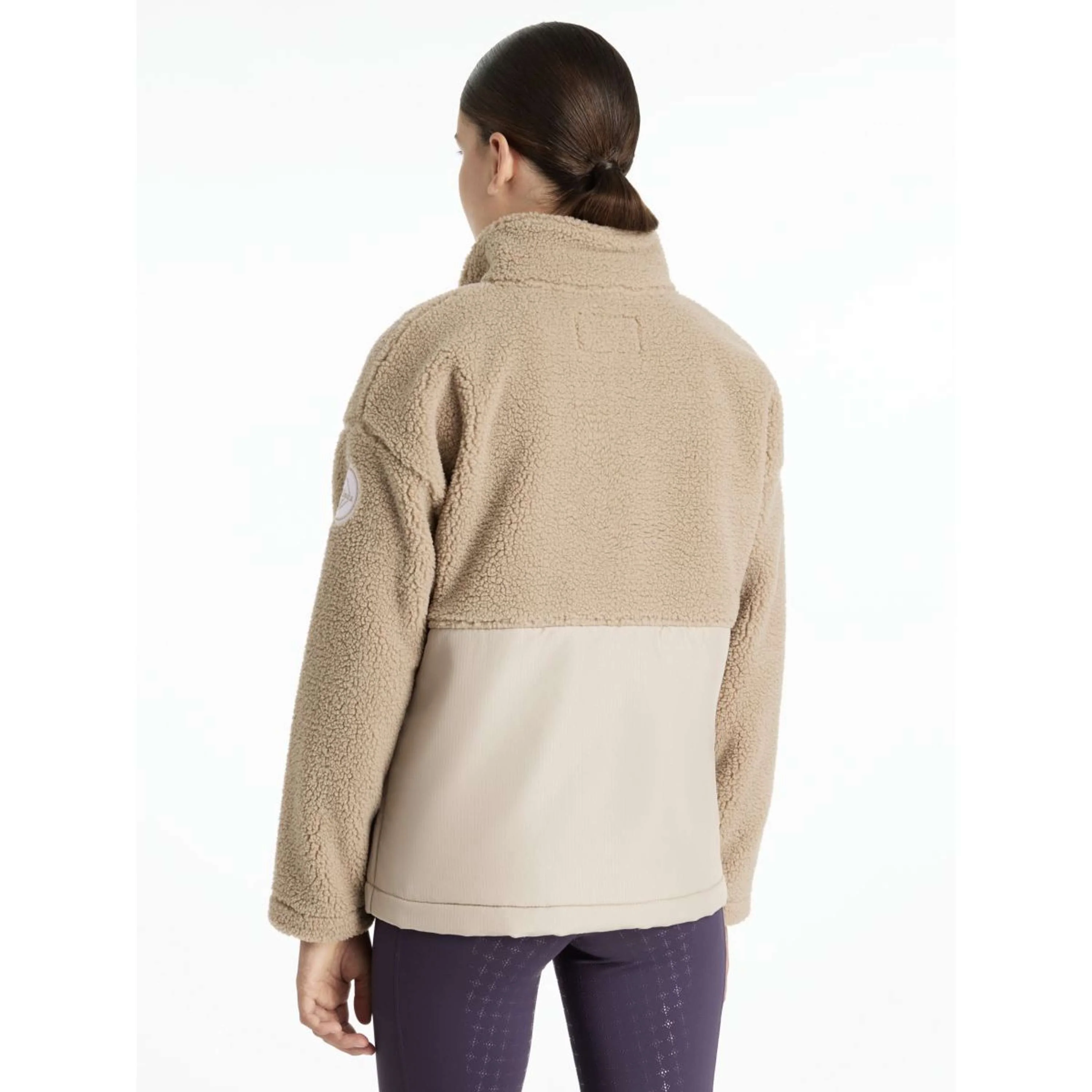 LeMieux Sweater Young Rider Tammy Teddy Fleece Almond - Image 2