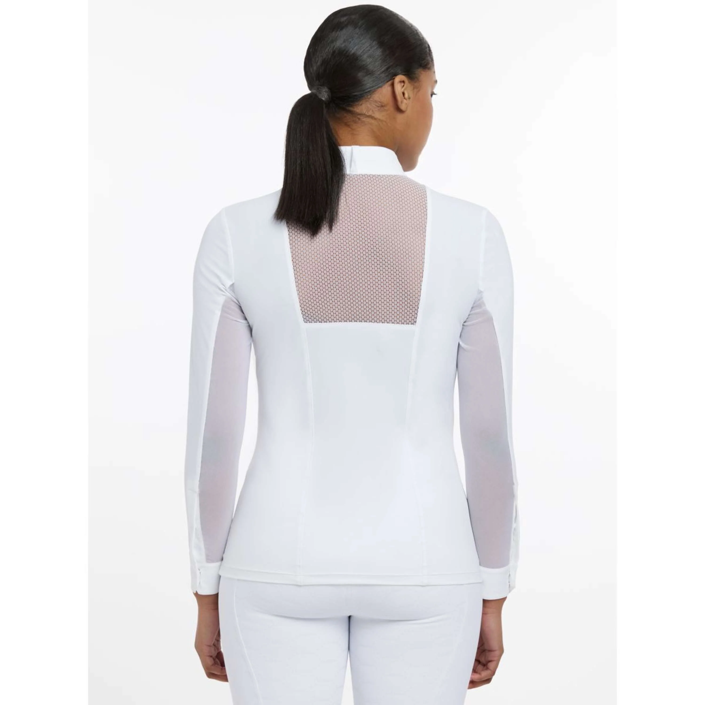 LeMieux T-shirt de Concours Camille Longues Manches Blanc - Image 3