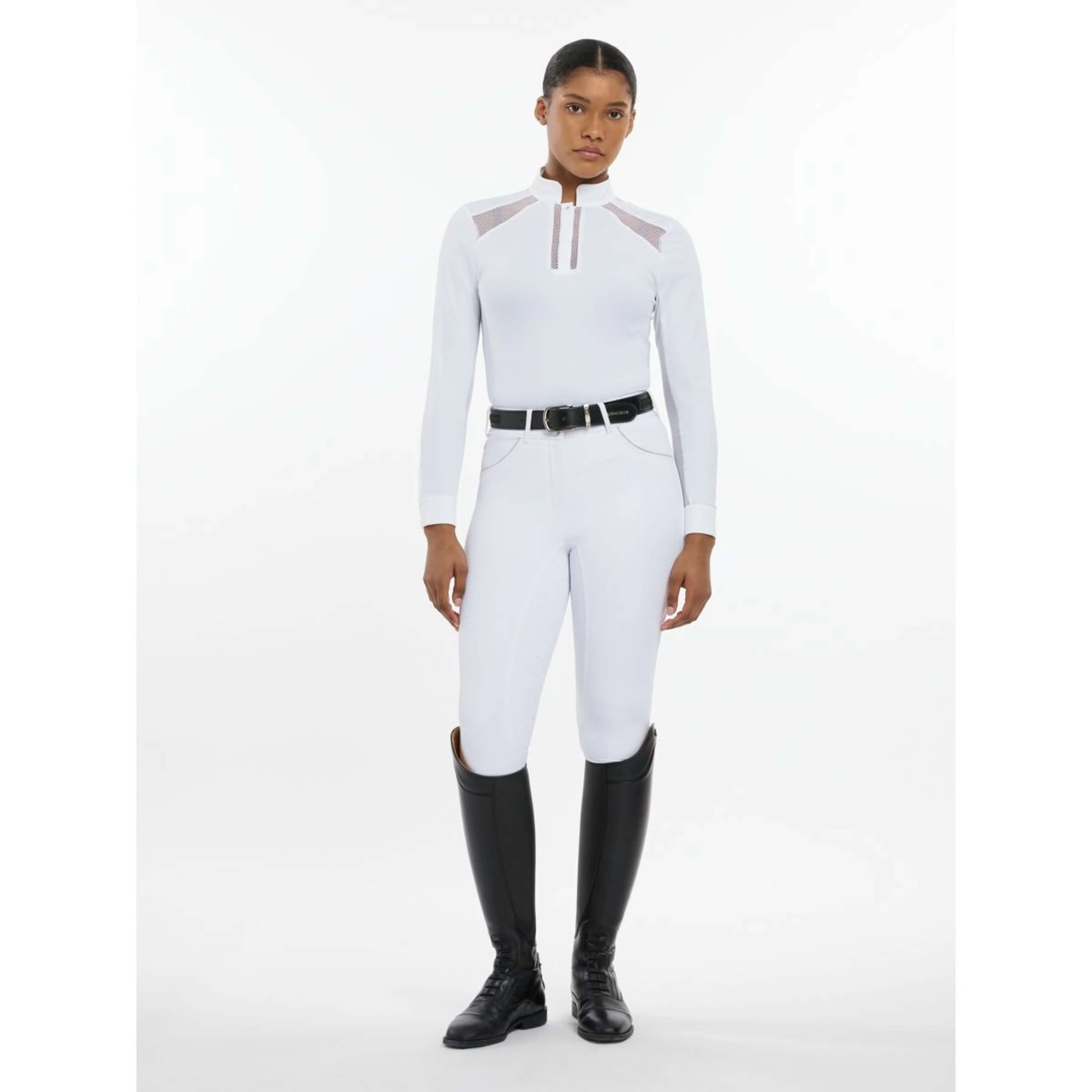 LeMieux T-shirt de Concours Camille Longues Manches Blanc - Image 4