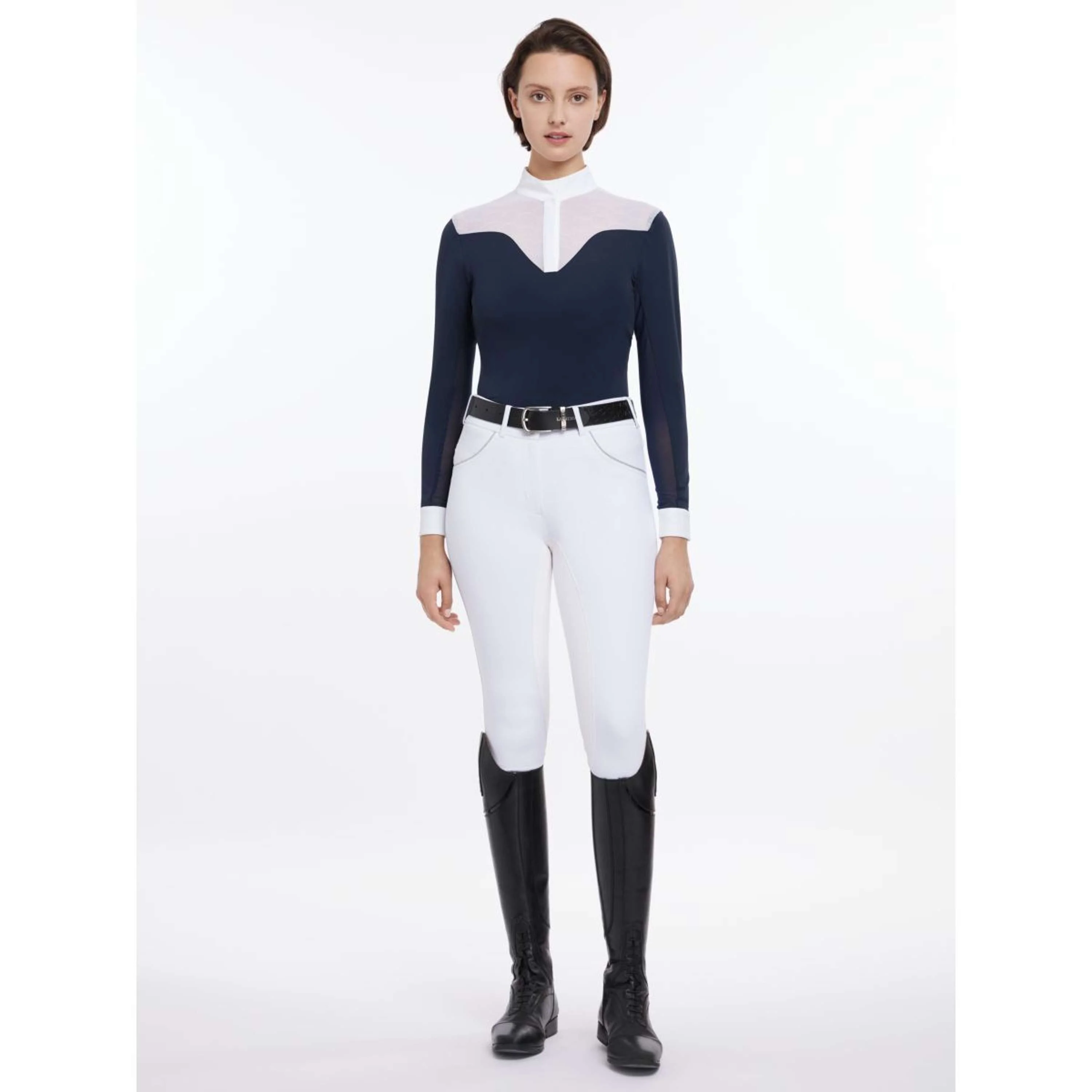 LeMieux T-shirt de Concours Emily Longues Manches SS25 Marin - Image 4