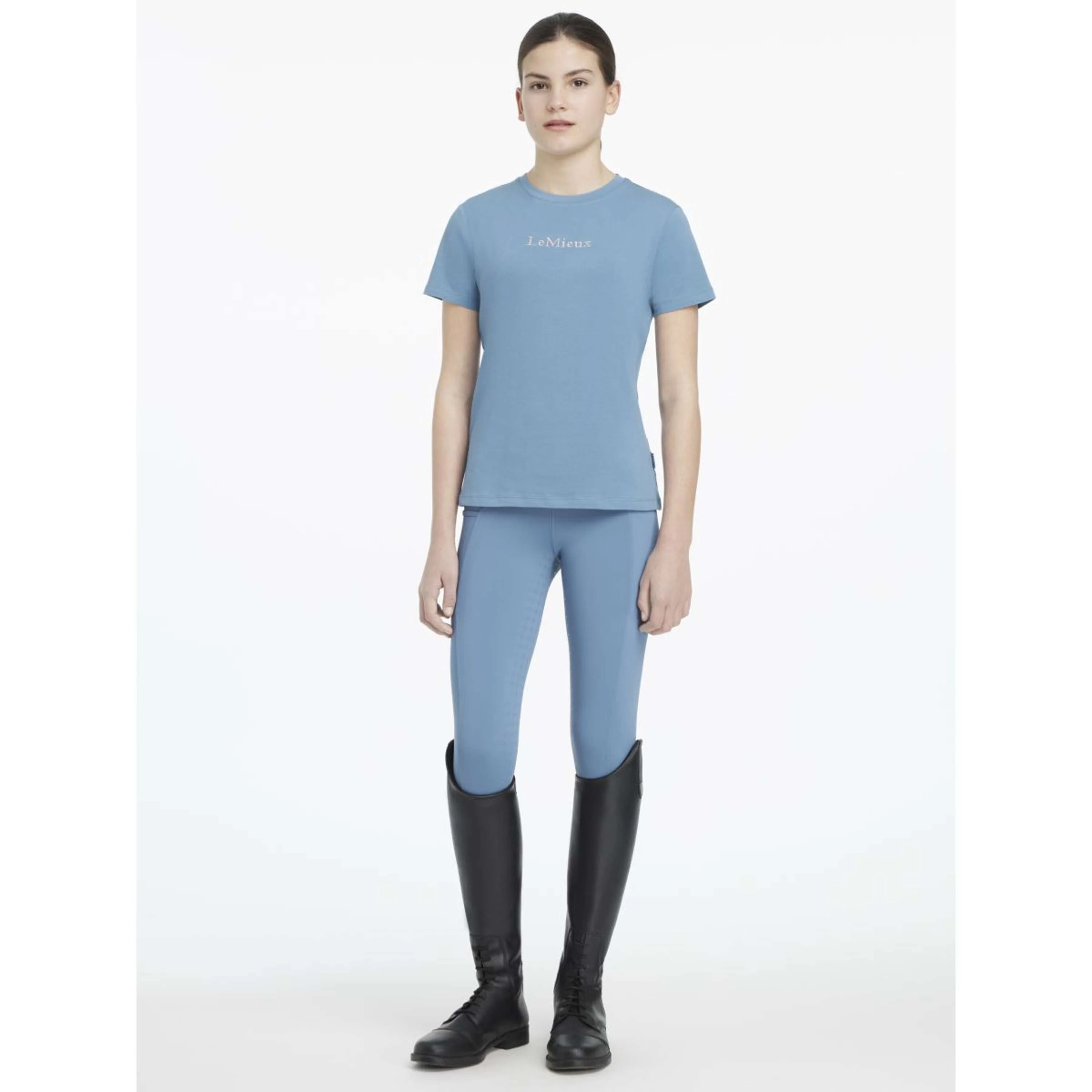 LeMieux T-Shirt Young Rider Classique Ice Blue - Image 4