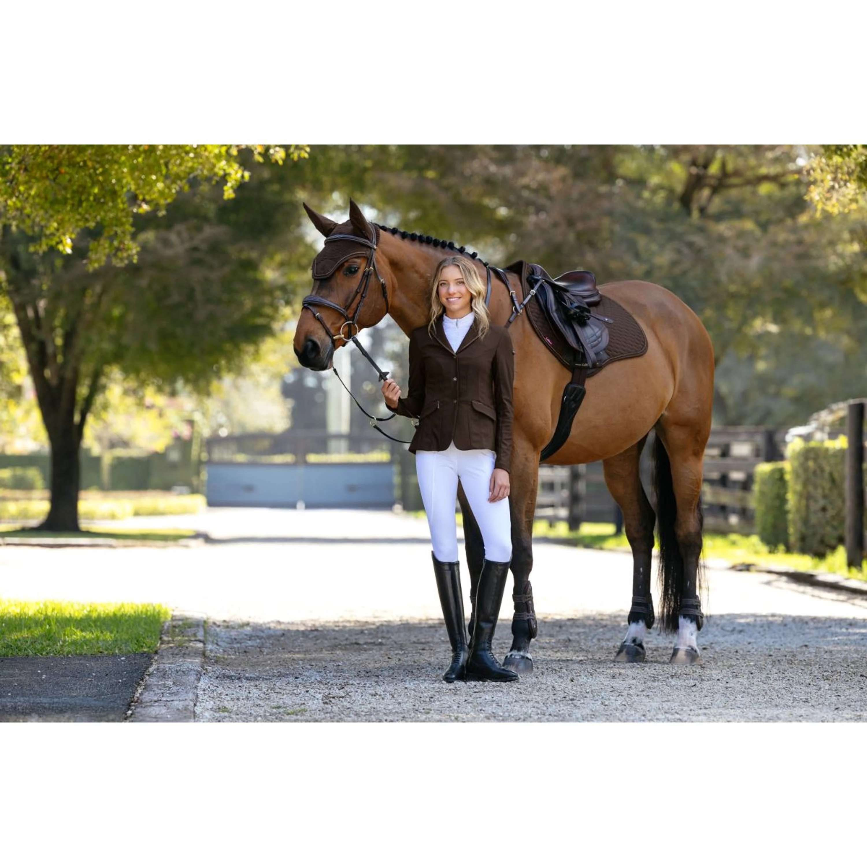 LeMieux Tapis de Selle Brilliance Close Contact Square de Saut Espresso - Image 3