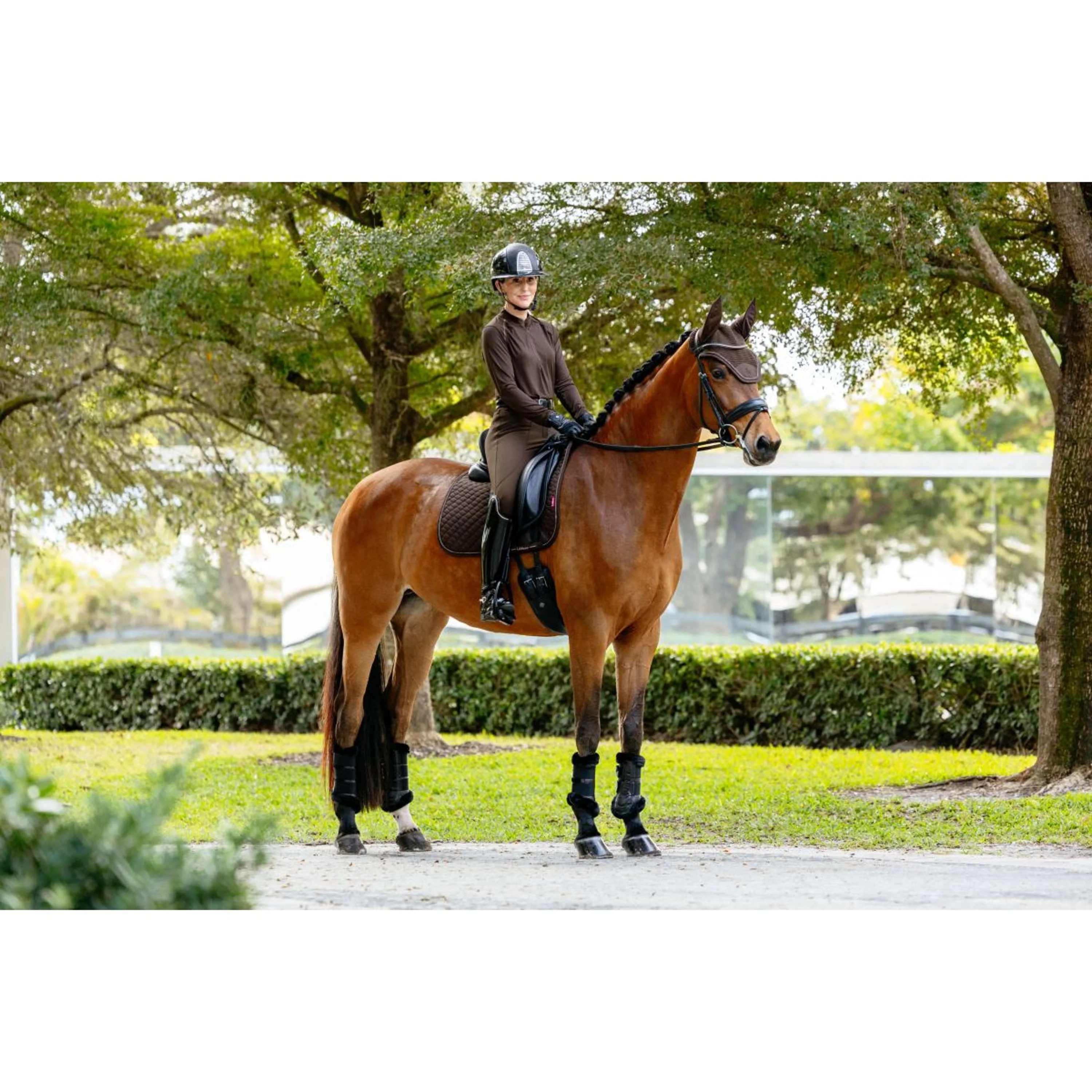 LeMieux Tapis de Selle Brilliance Dressage Espresso - Image 3