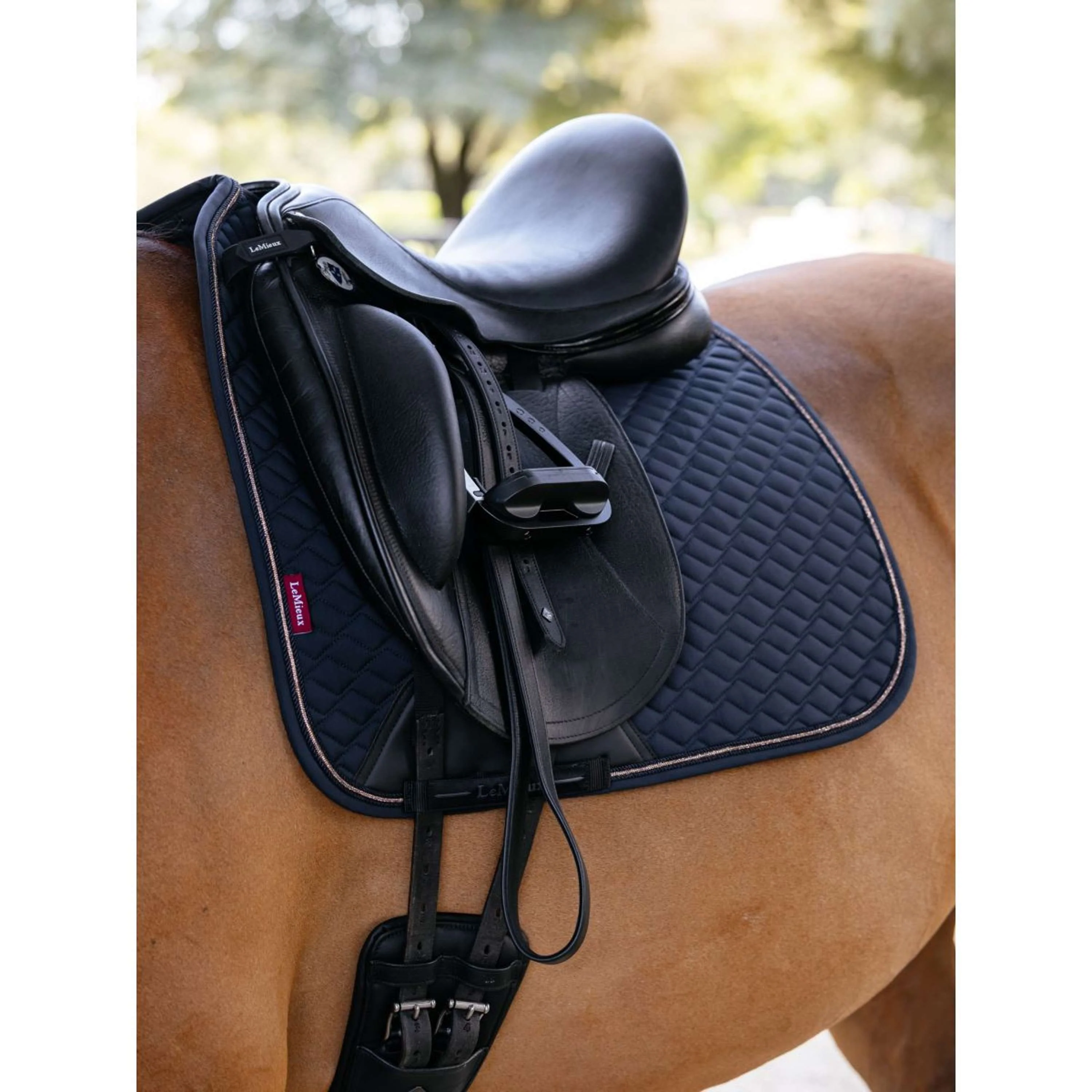 LeMieux Tapis de Selle Brilliance Dressage Marin - Image 4