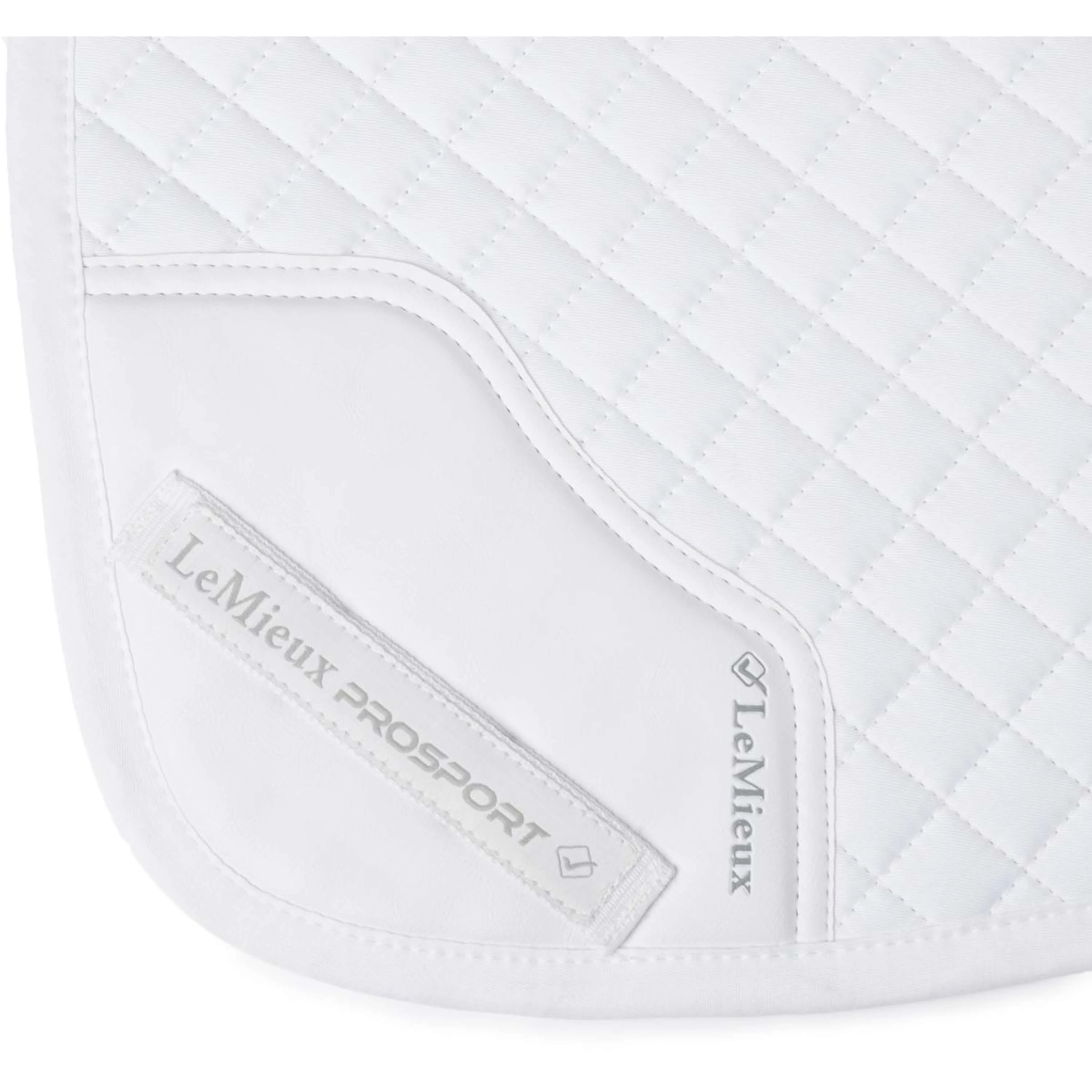 LeMieux Tapis de Selle Cotton Half Square Close Contact Blanc - Image 4