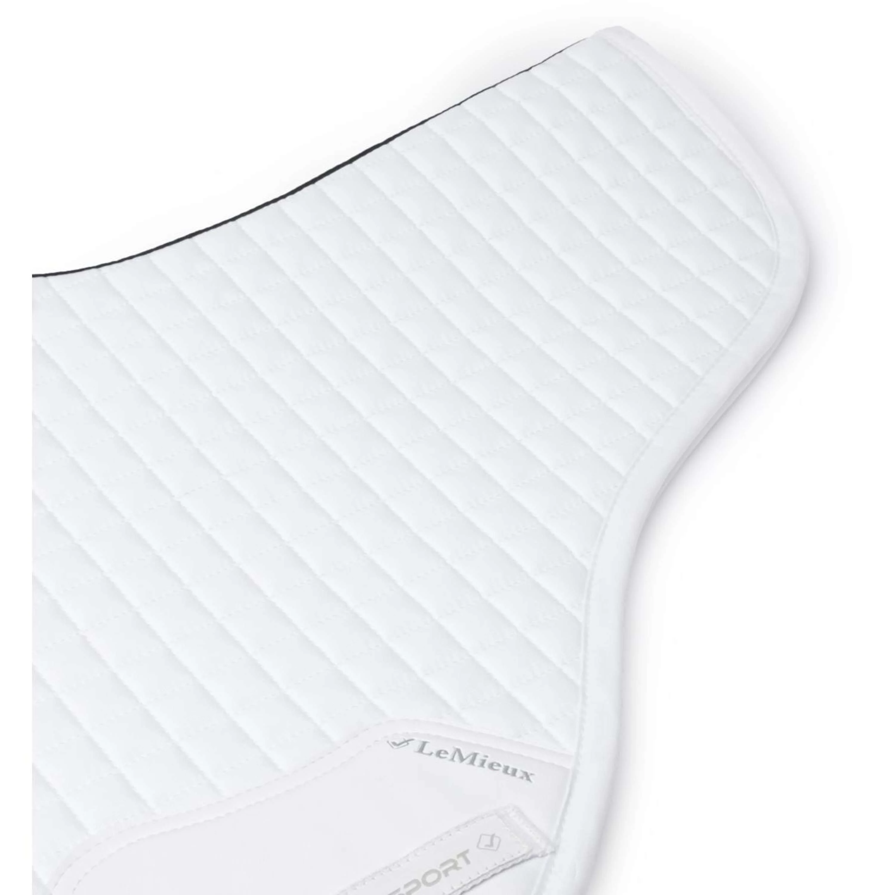 LeMieux Tapis de Selle Cotton Half Square Close Contact Blanc - Image 6