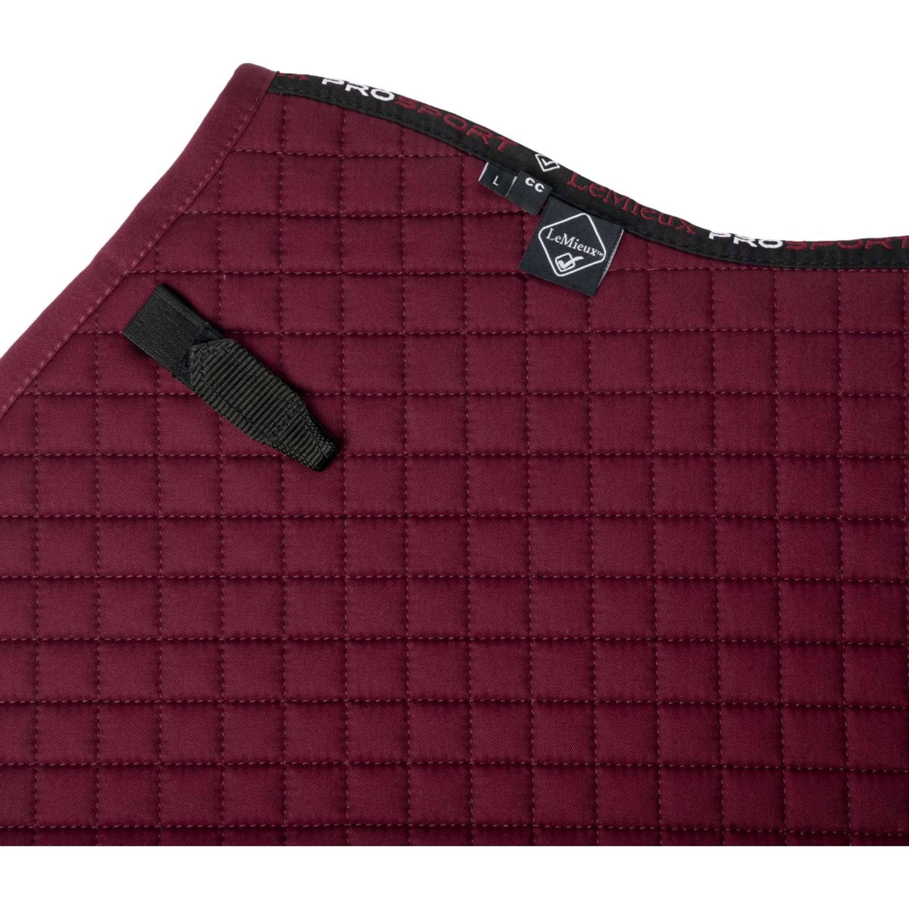 LeMieux Tapis de Selle Cotton Square Close Contact Bordeaux - Image 8