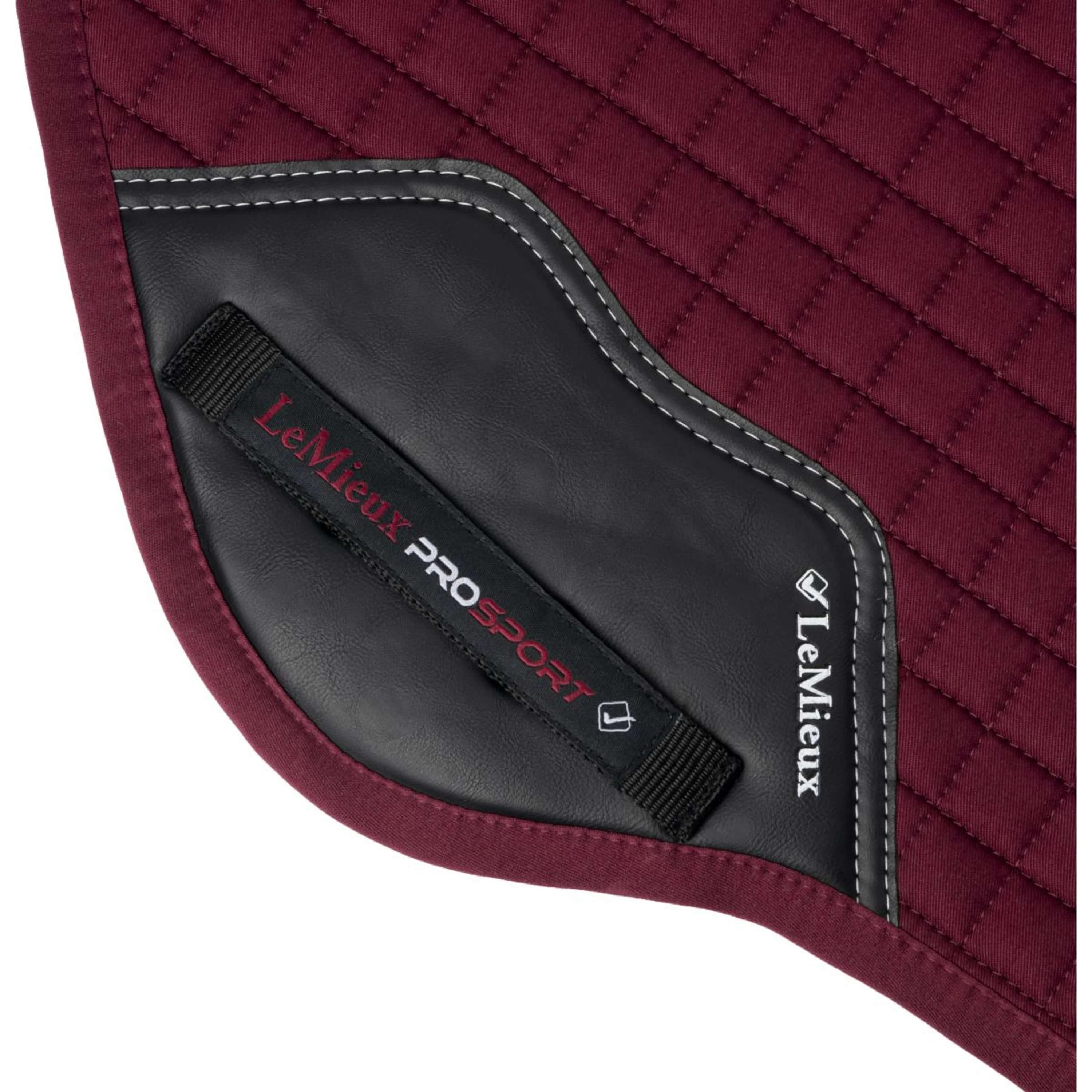 LeMieux Tapis de Selle Cotton Square Close Contact Bordeaux - Image 9