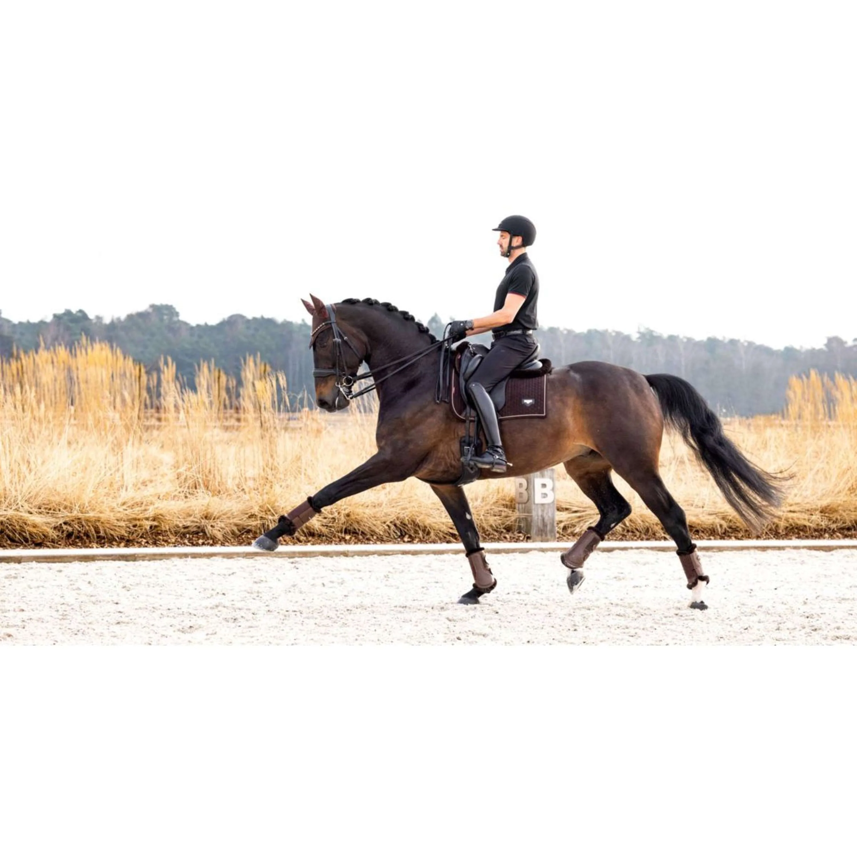 LeMieux Tapis de Selle de Dressage Puissance Suede Marron - Image 3