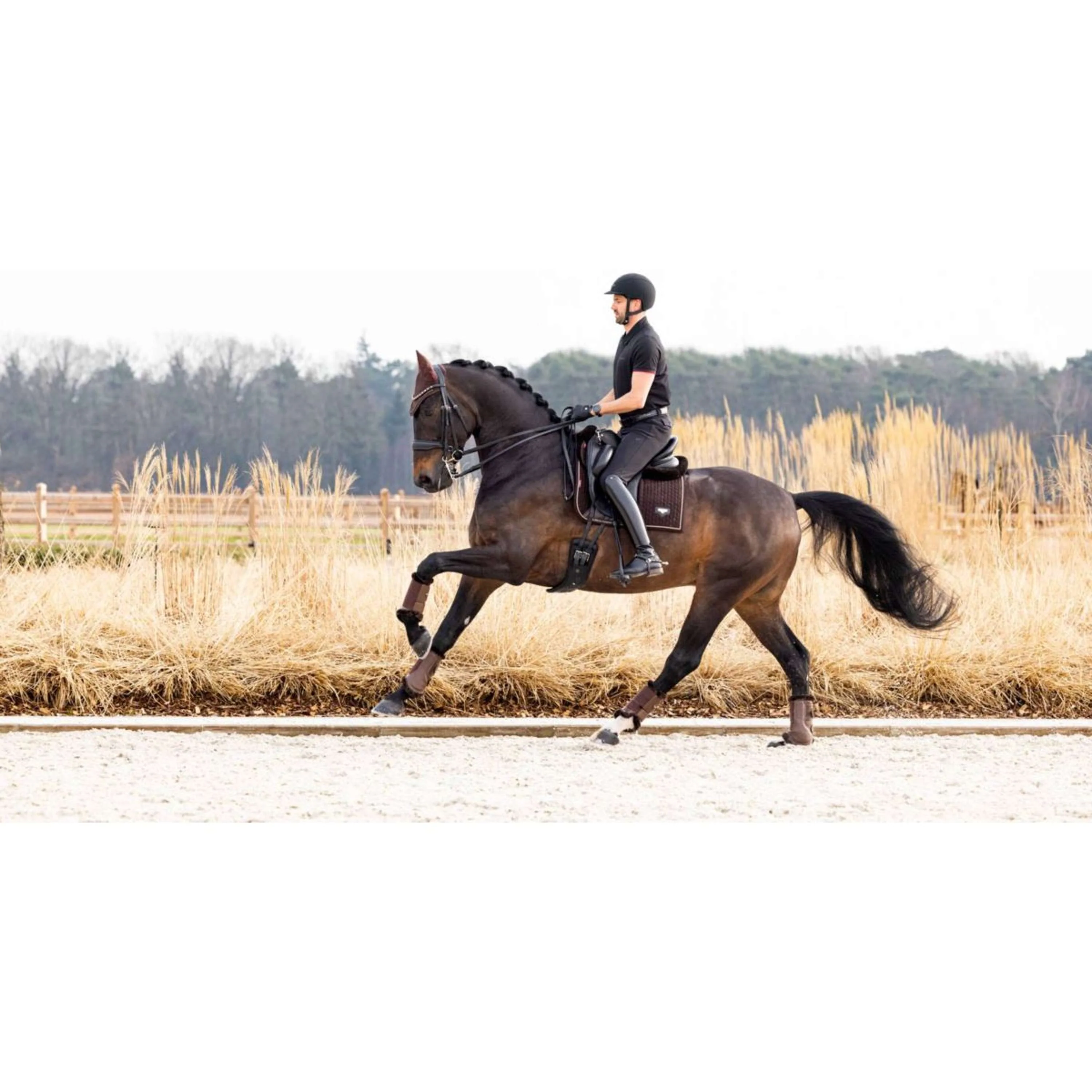 LeMieux Tapis de Selle de Dressage Puissance Suede Marron - Image 4